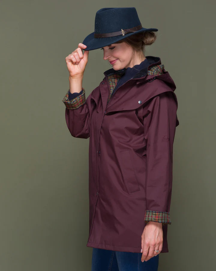 Cotswold Waterproof Coat - Deep Claret