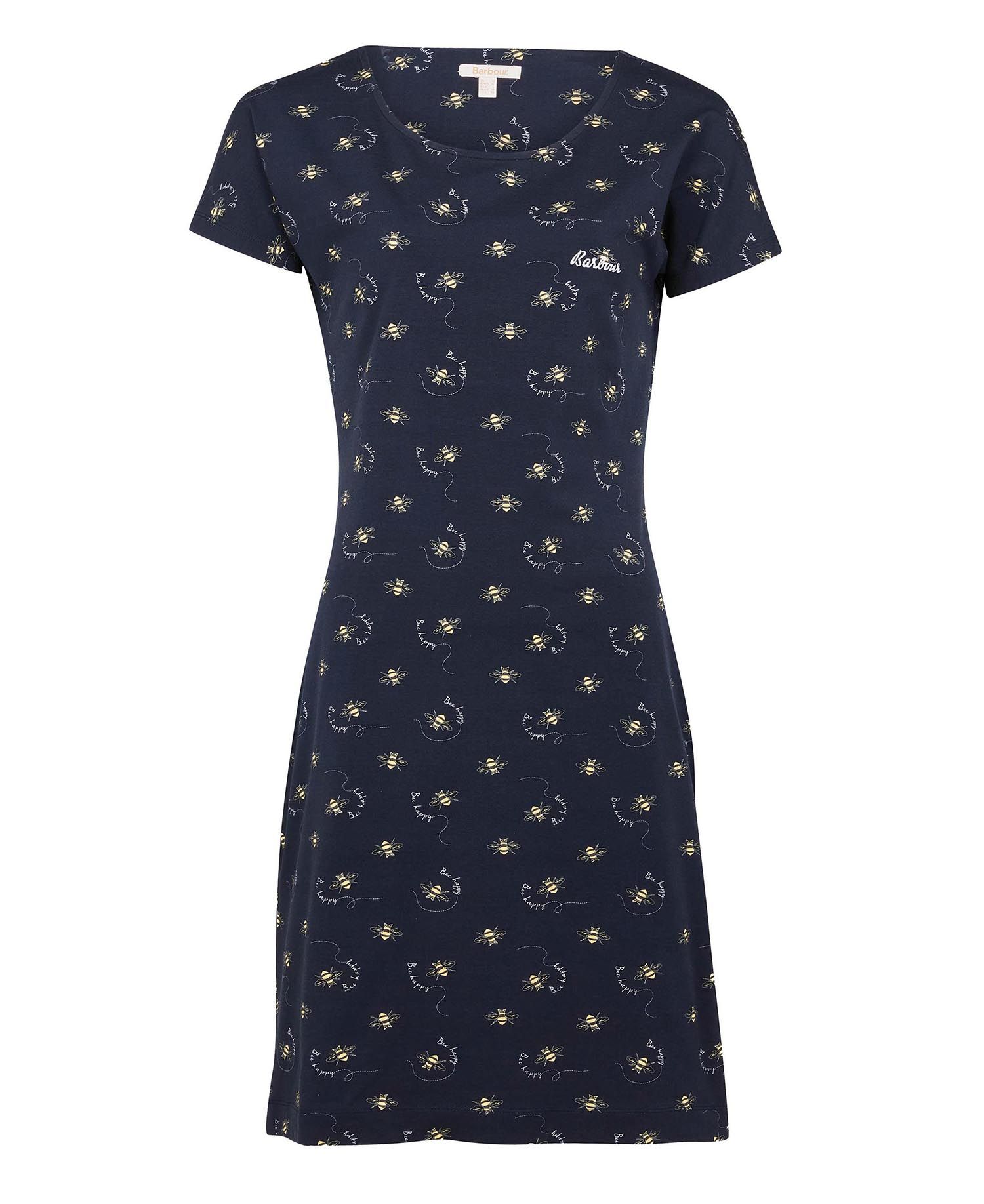 Barbour - Women's Harewood Print Dress - Navy Bee Print