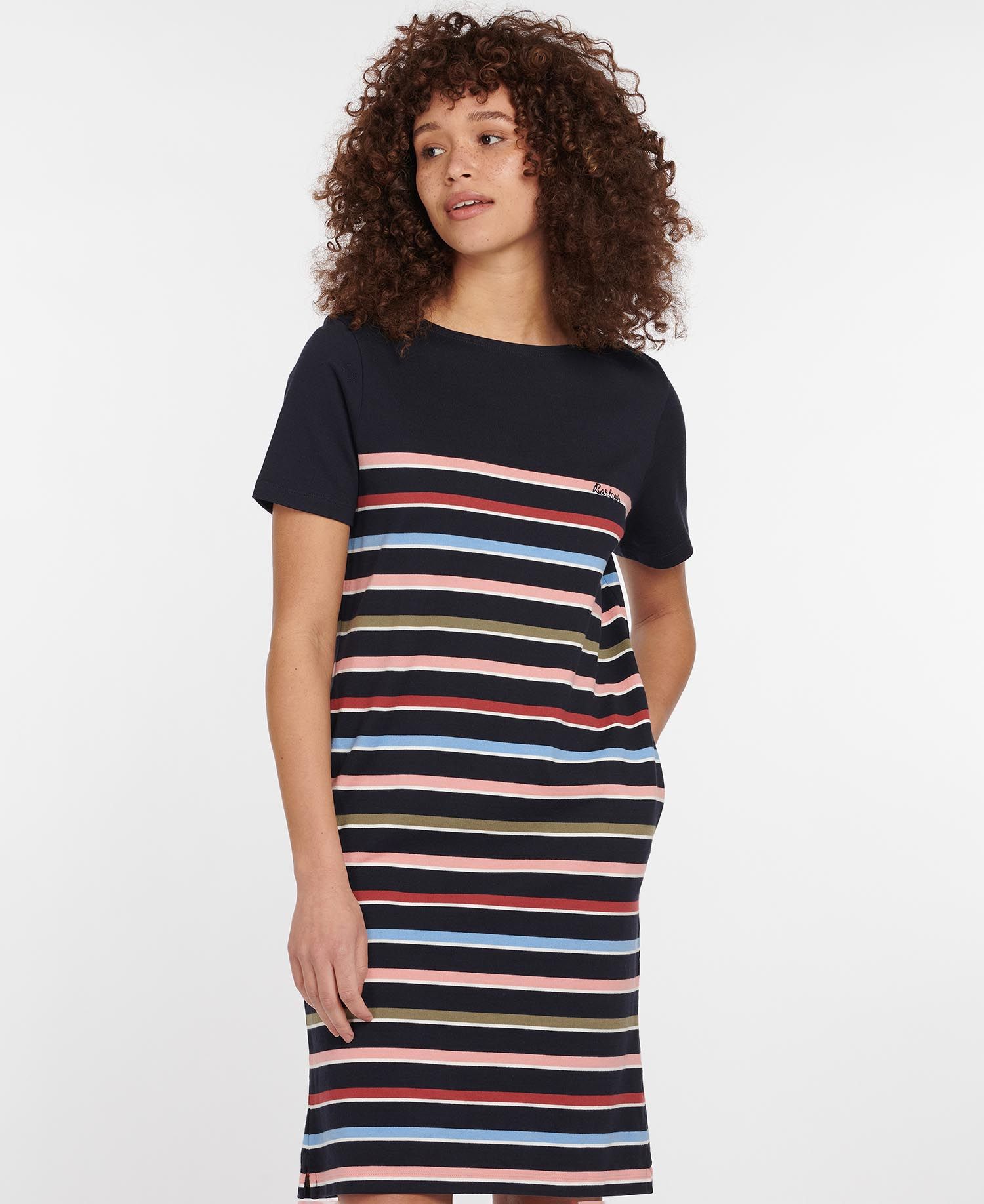 Hawkins Dress Navy Stripe