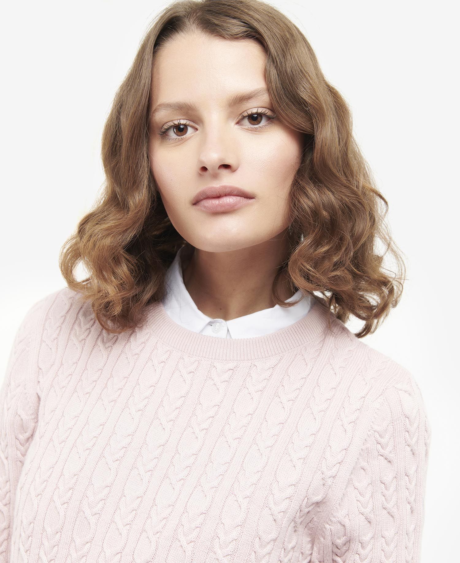 Women's Hampton Knit Sweater - Soft Pink