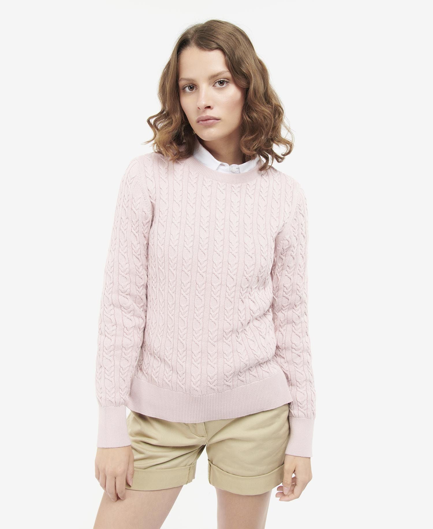 Women's Hampton Knit Sweater - Soft Pink