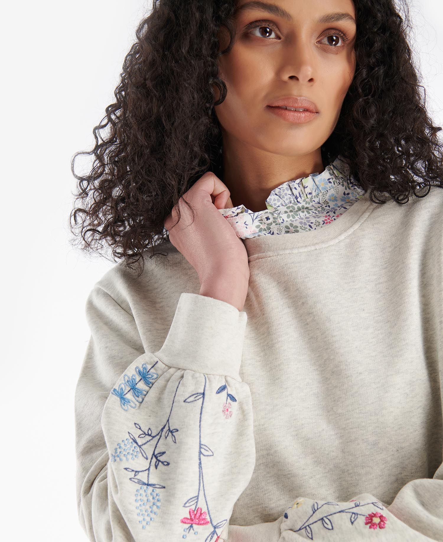 Women's Marigold Overlayer Sweatshirt - Cloud