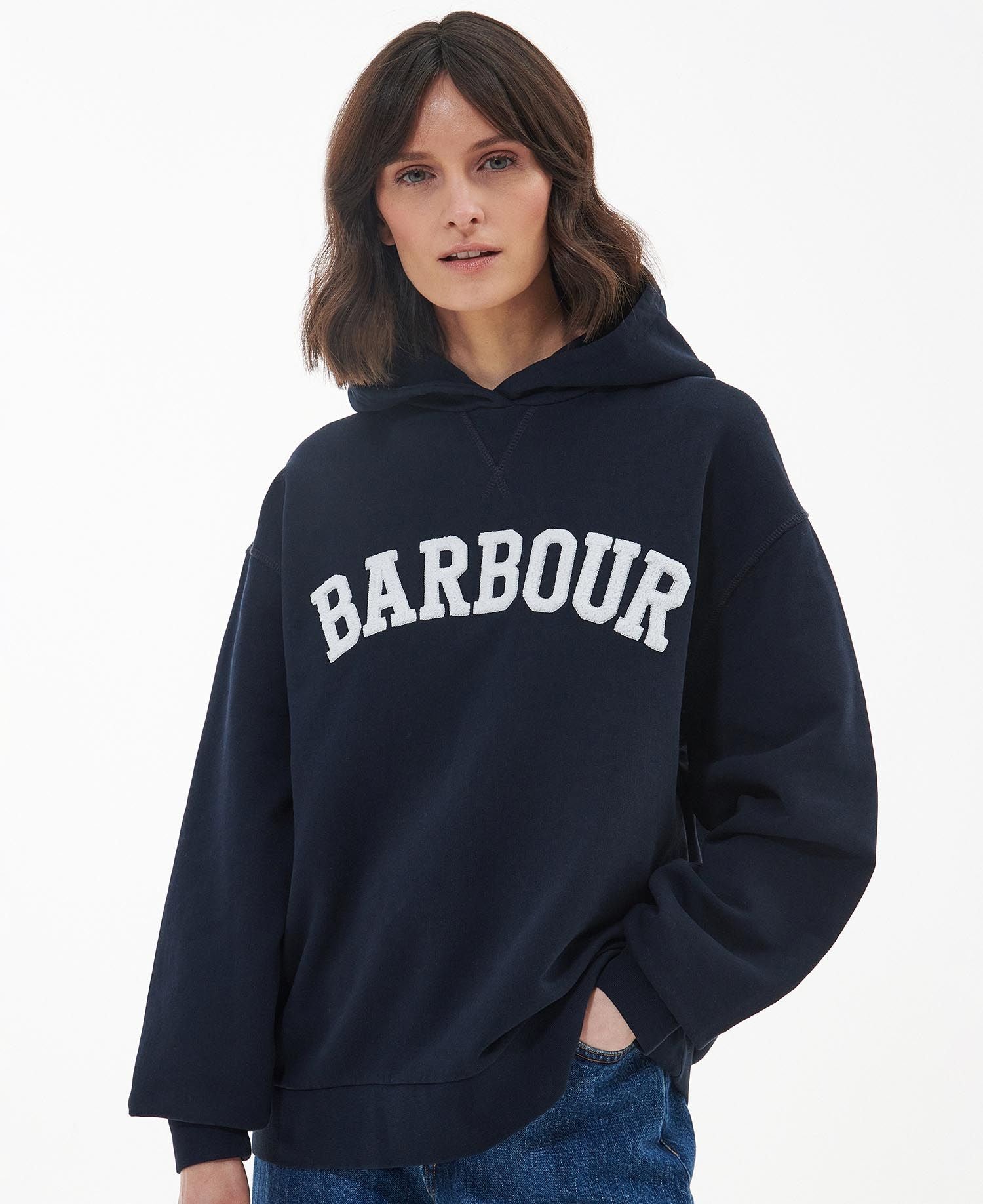 Northumberland Patch Hoodie - Navy