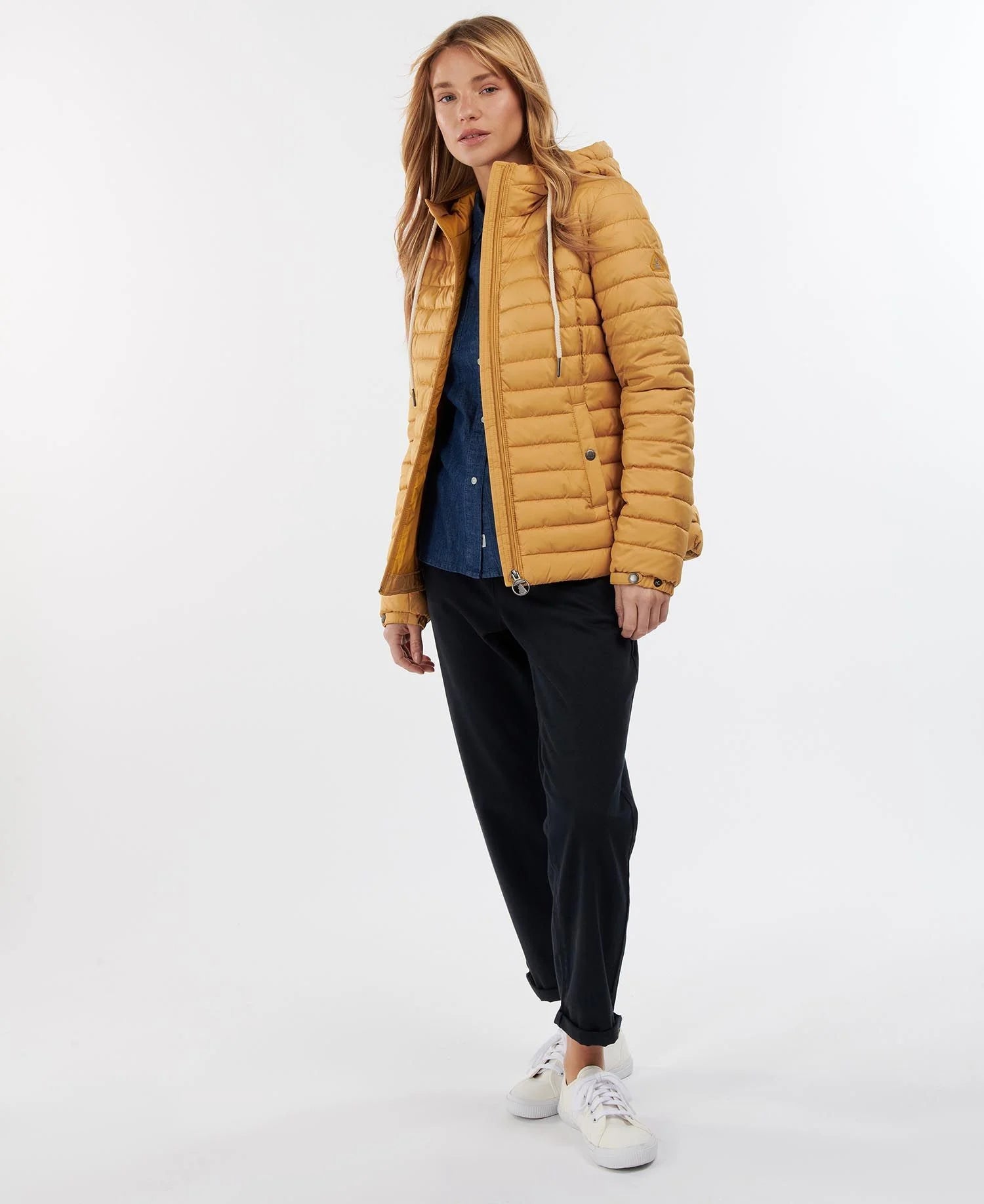 Barbour quilted jacket womens yellow clearance