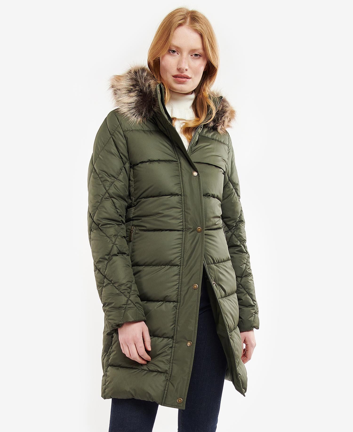 Women's Daffodil Quilt Coat - Olive