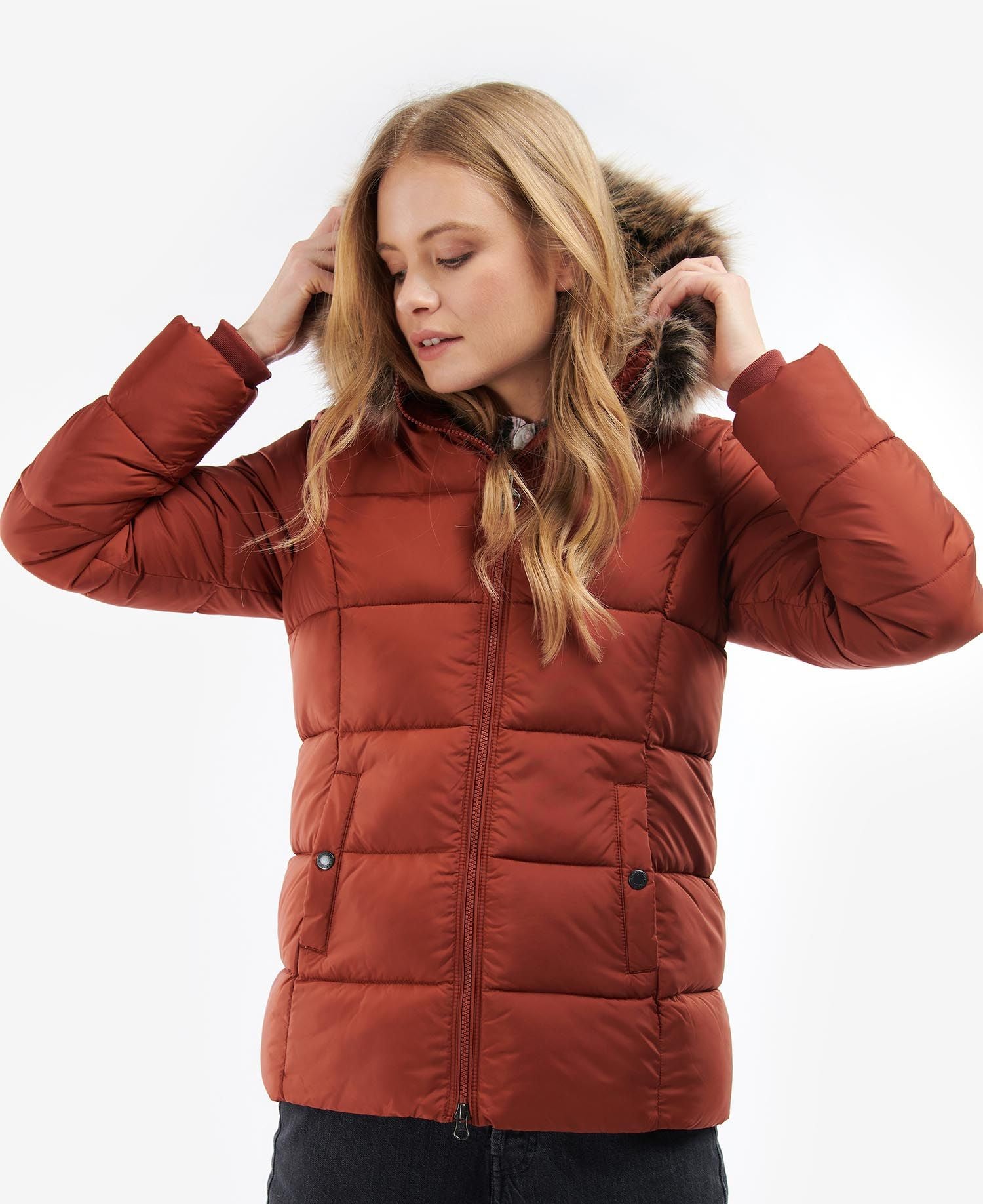Women's Midhurst Quilted Jacket - Burnt Henna