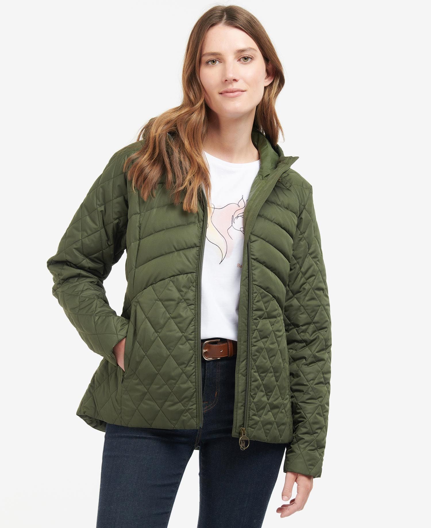 Women's Regia Quilted Jacket - Olive