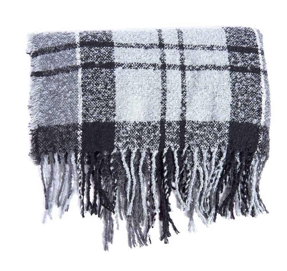 Boucle Scarf in Grey Juniper