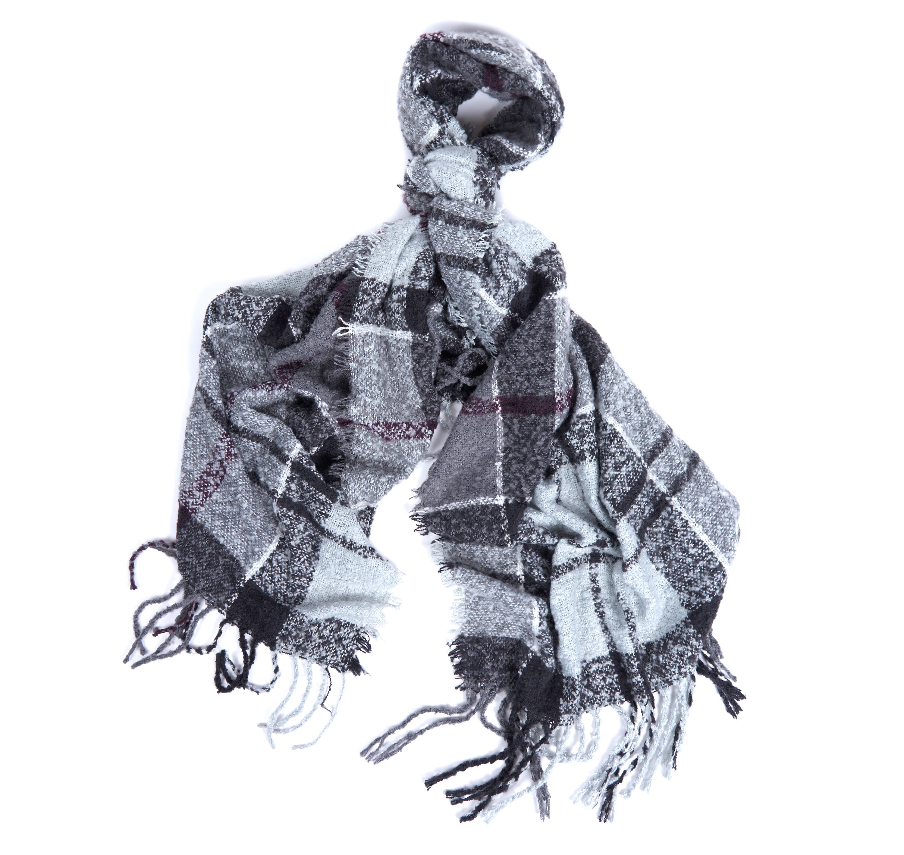 Boucle Scarf in Grey Juniper