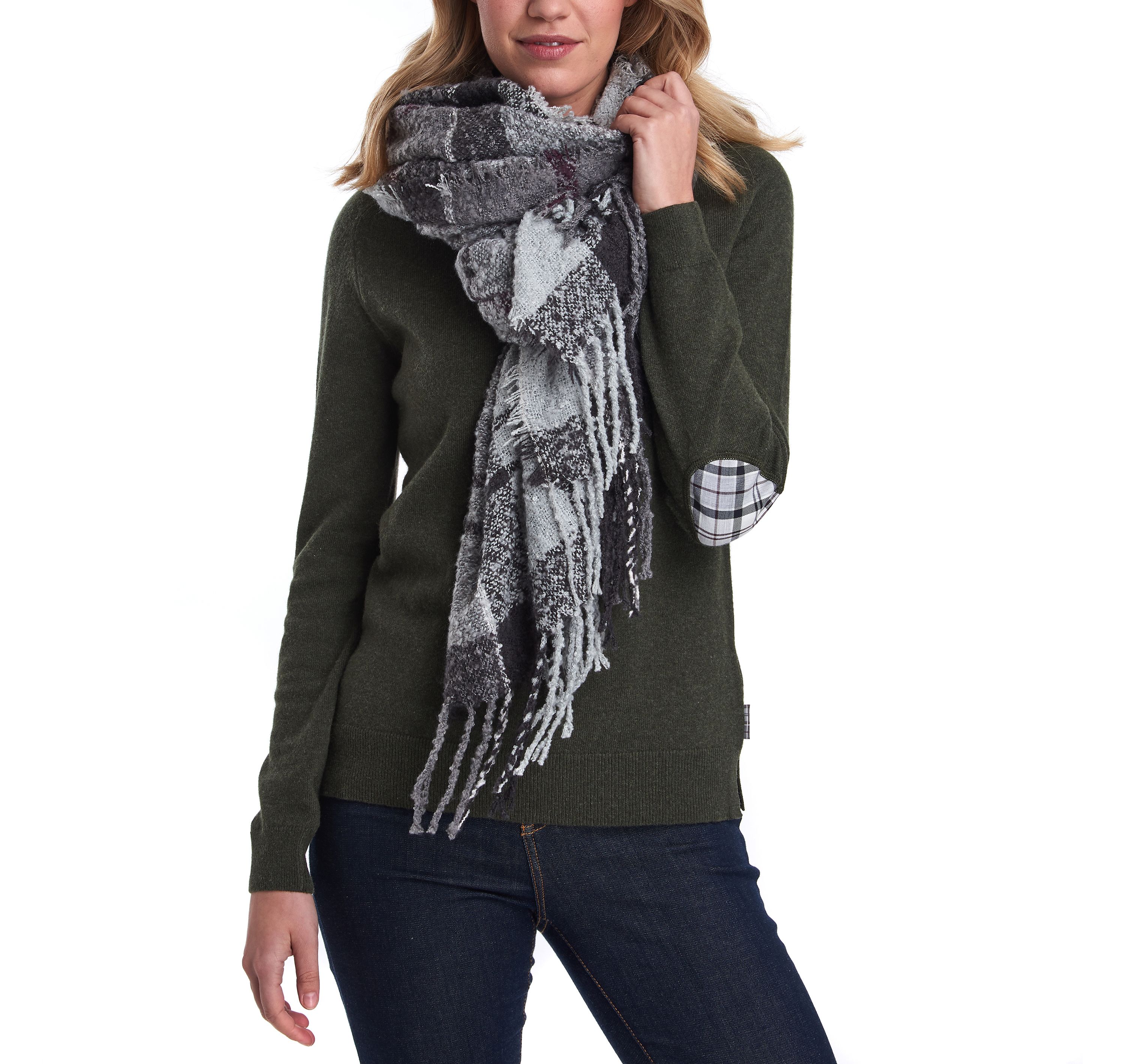 Boucle Scarf in Grey Juniper