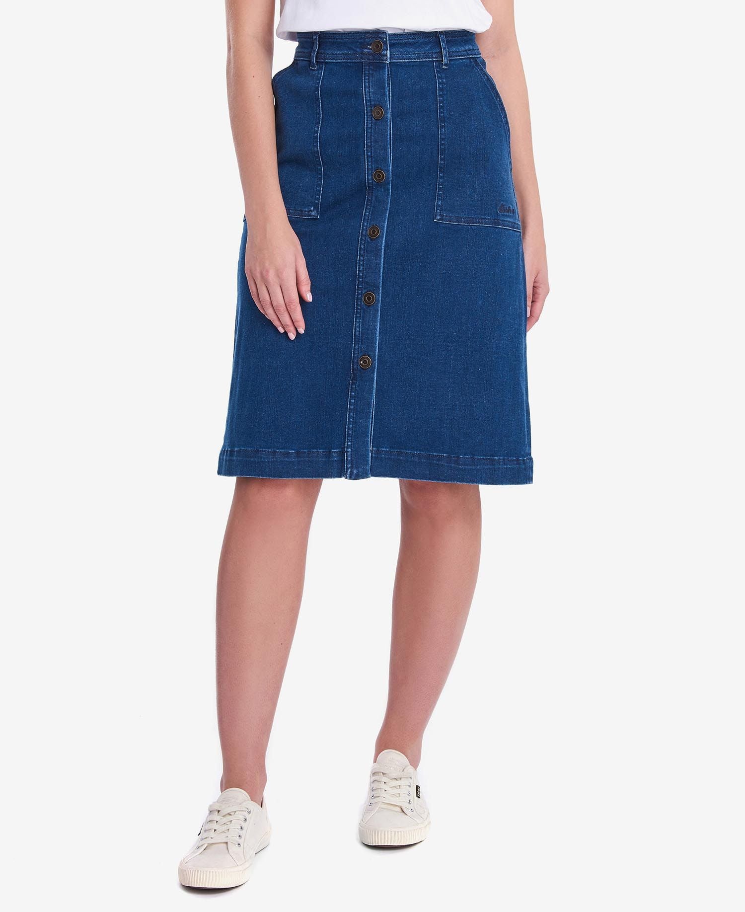 Barbour - Women's Maddison Denim Skirt - Mid Wash