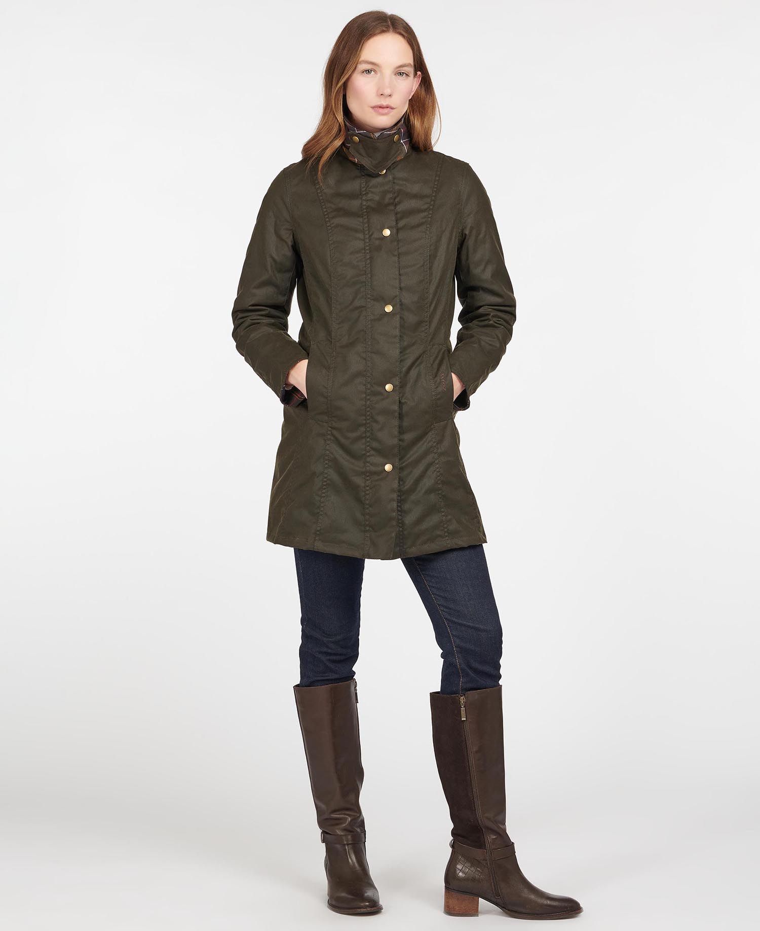 Women's Belsay Wax Jacket - Olive