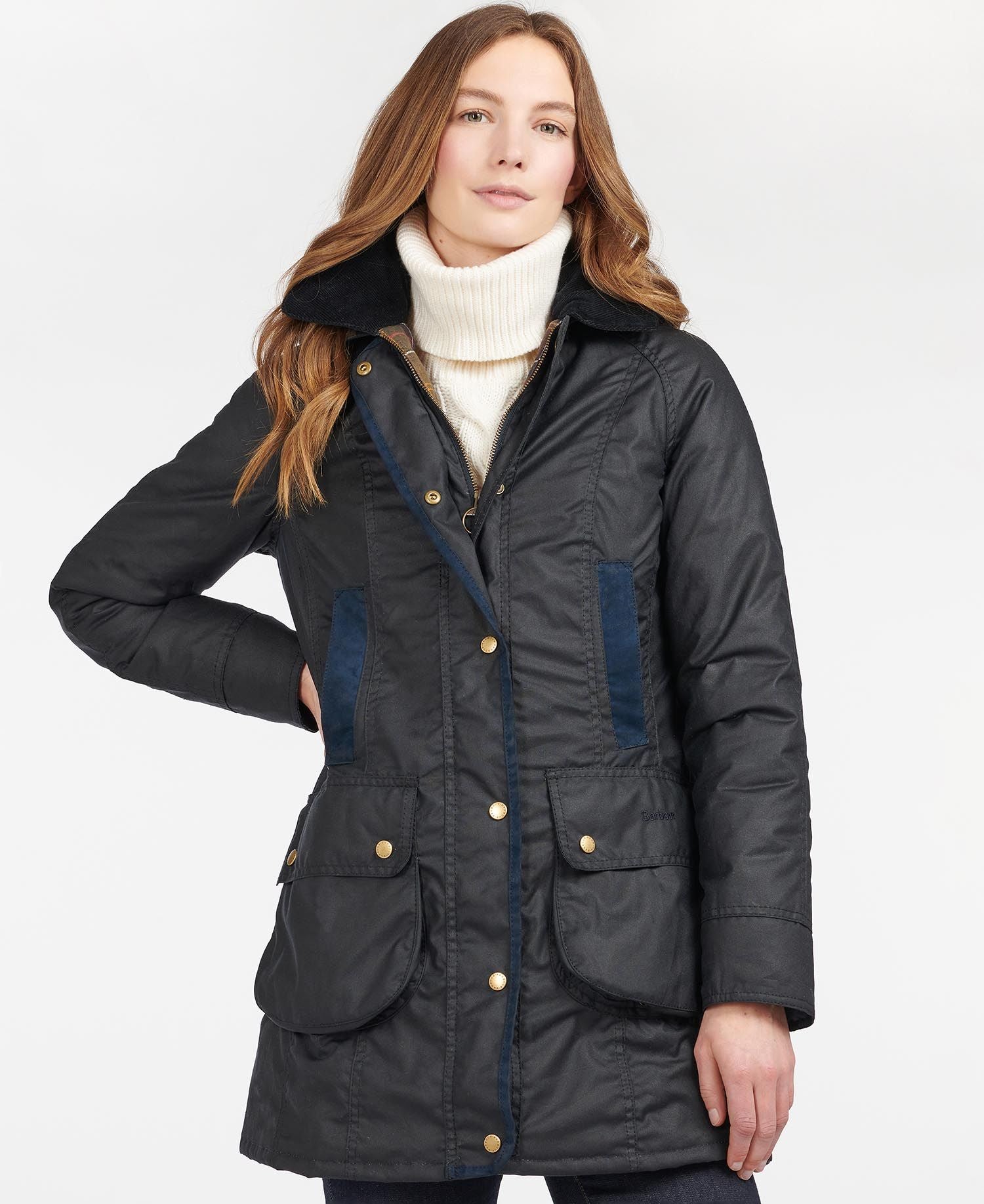 Women's Bower Wax Jacket - Navy