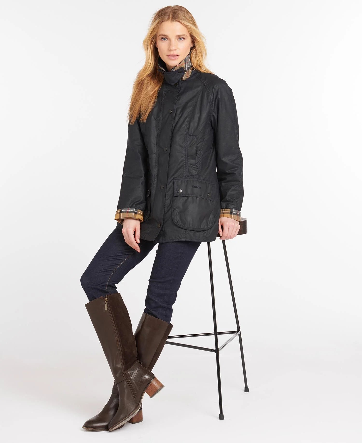 Women's Beadnell Wax Jacket - Navy
