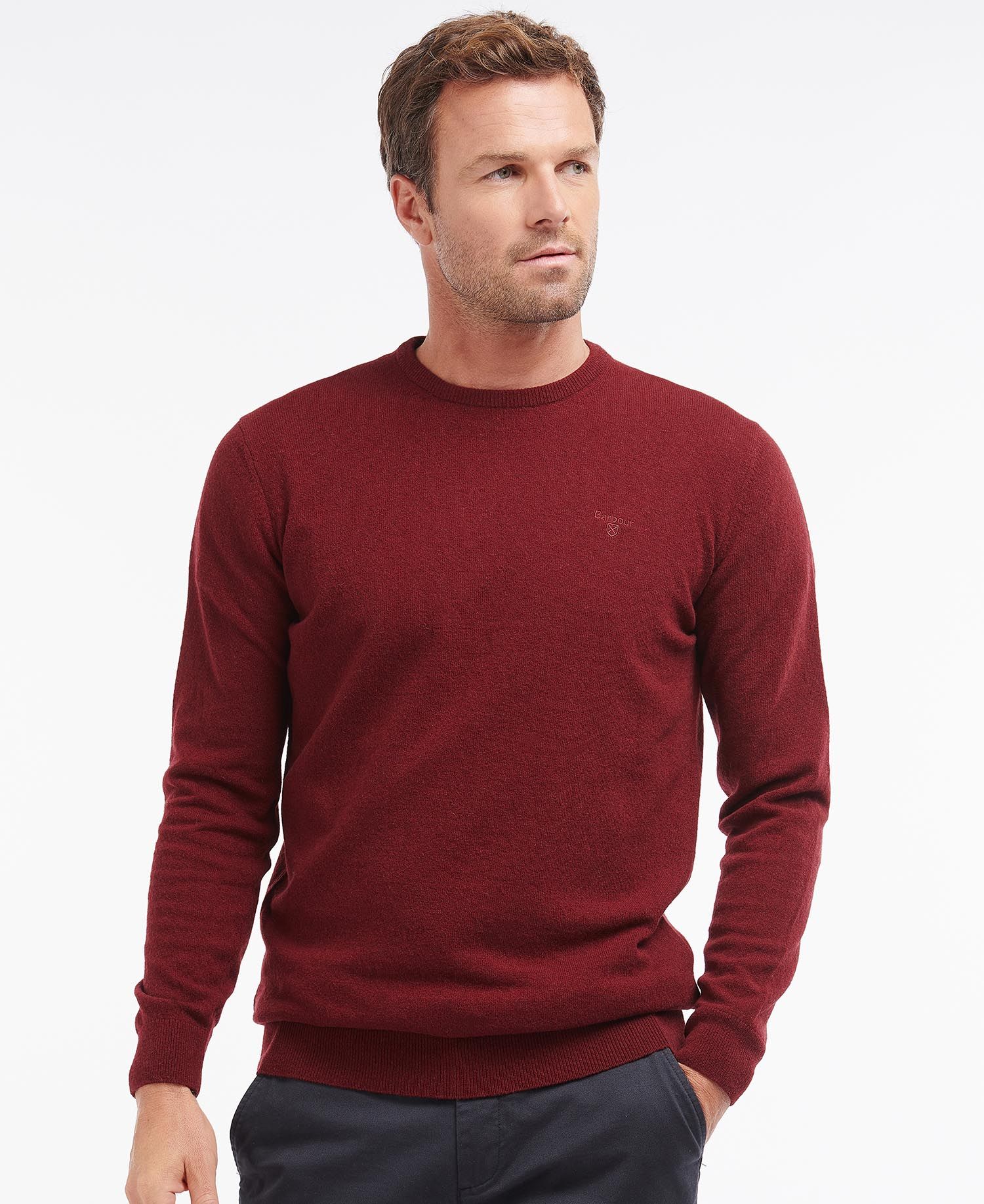 Essential Lambswool Crew - Ruby