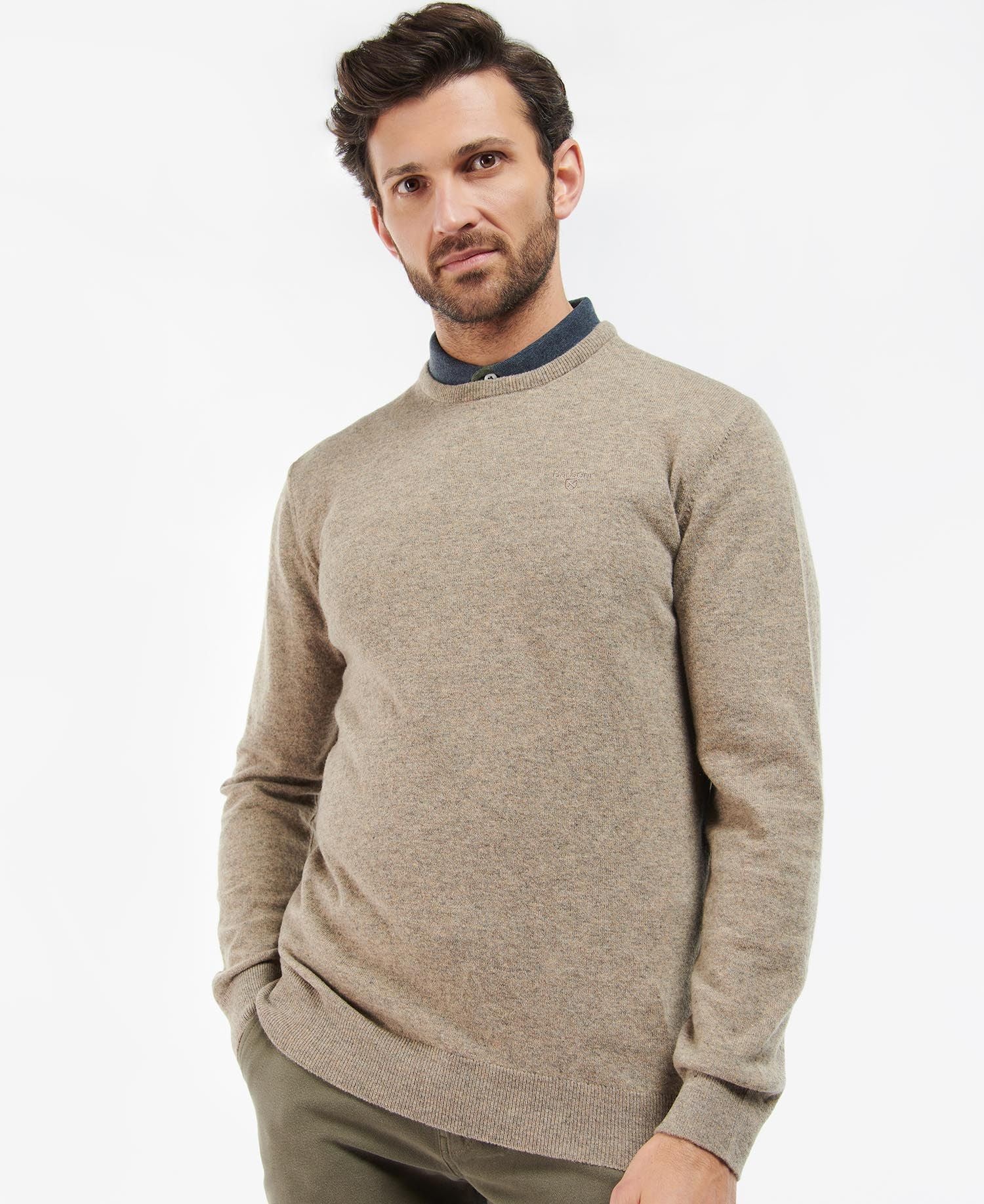 Essential Lambswool Crew Neck Sweater - Fossil