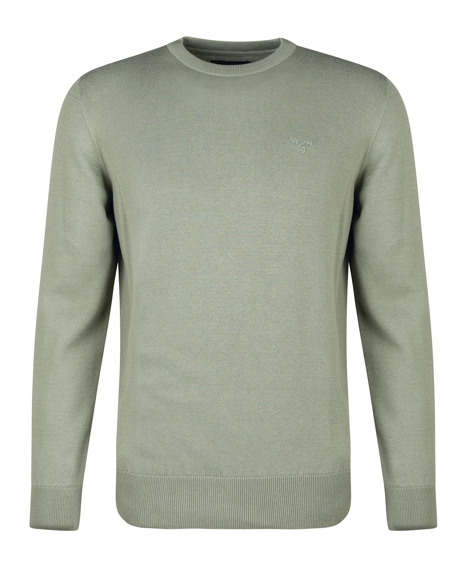 Men's Pima Cotton Crew Neck Sweater - Agave Green