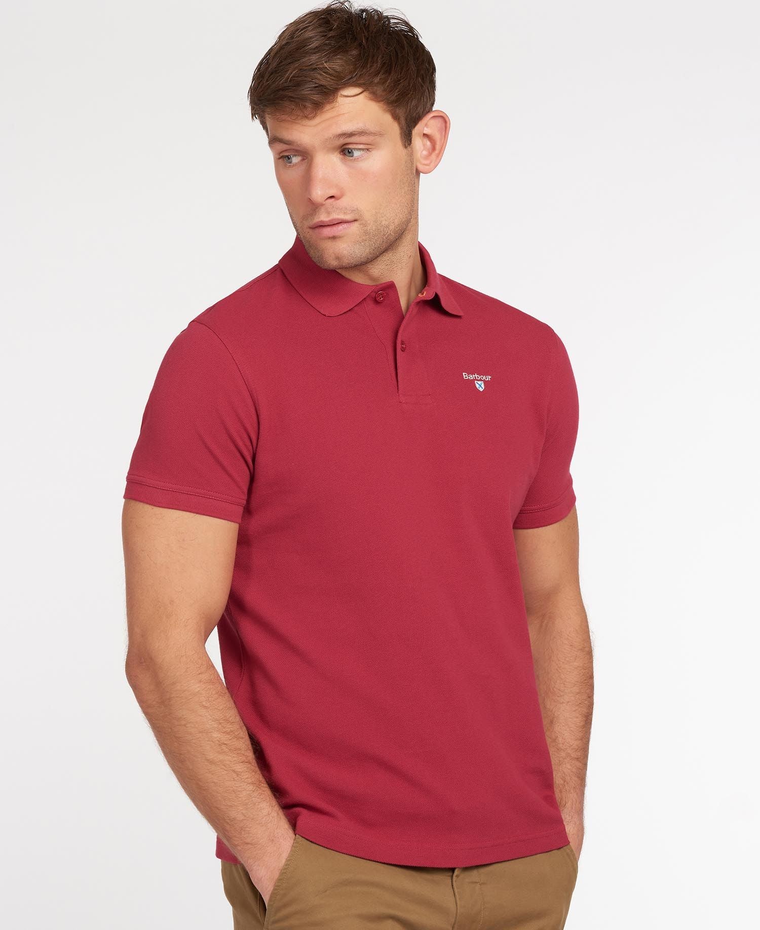 Men's Sports Polo - Raspberry