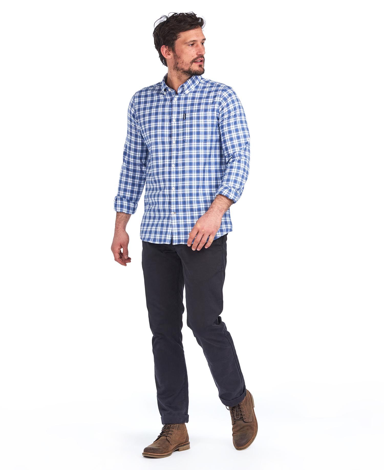 Highland Check 35 Tailored Shirt in White