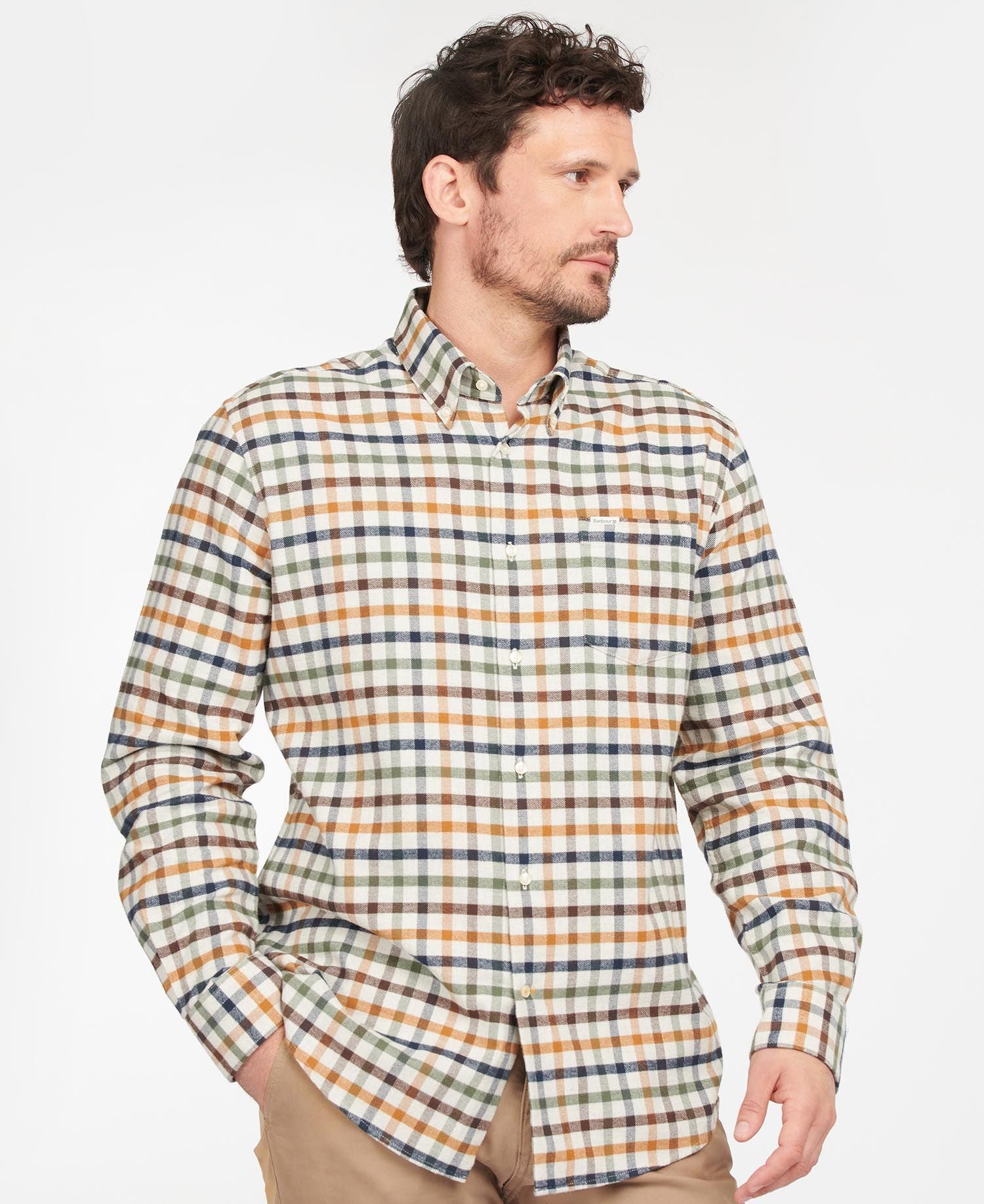 Men's Hadlo Regular Fit Shirt - Ecru Marl