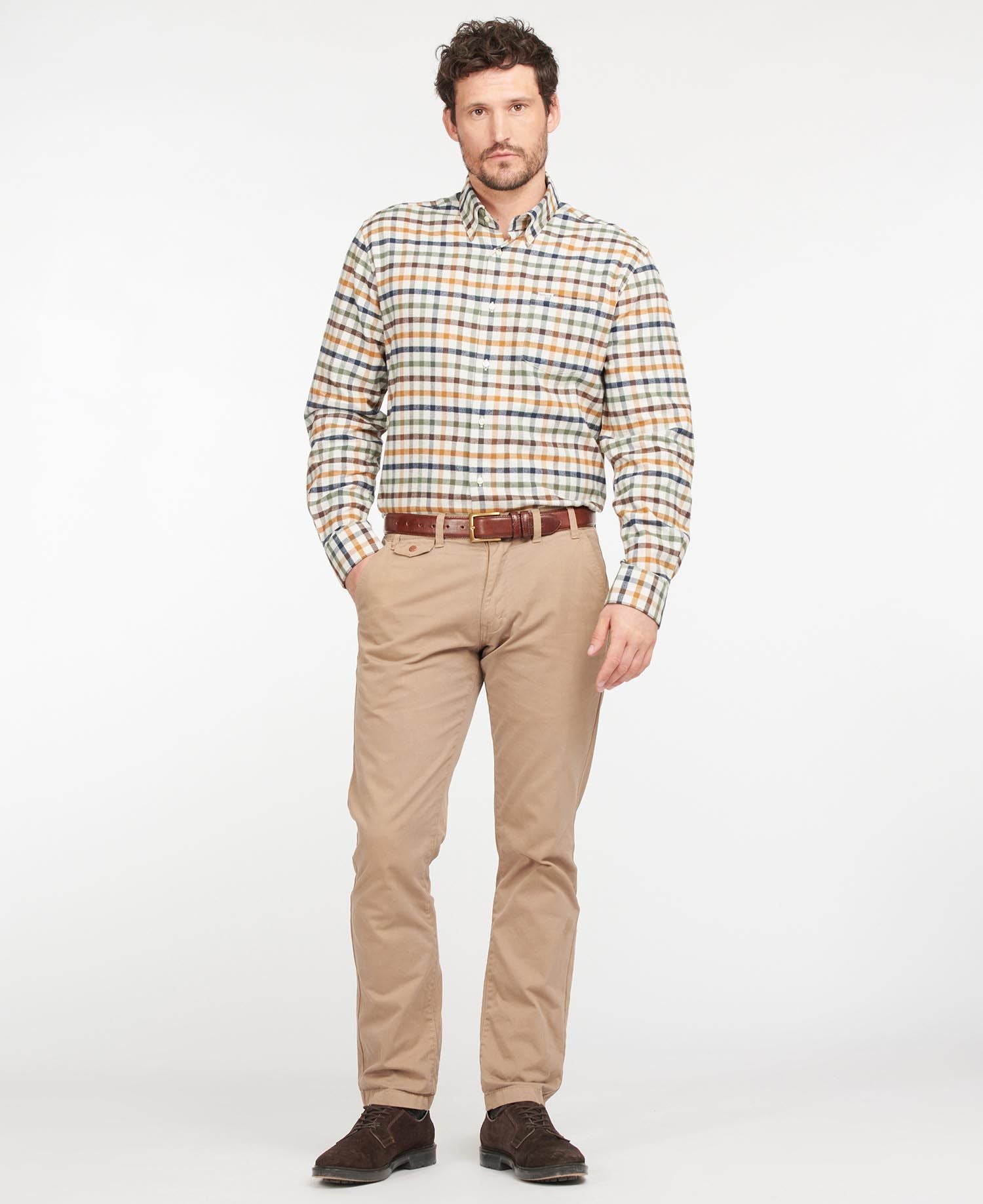 Men's Hadlo Regular Fit Shirt - Ecru Marl