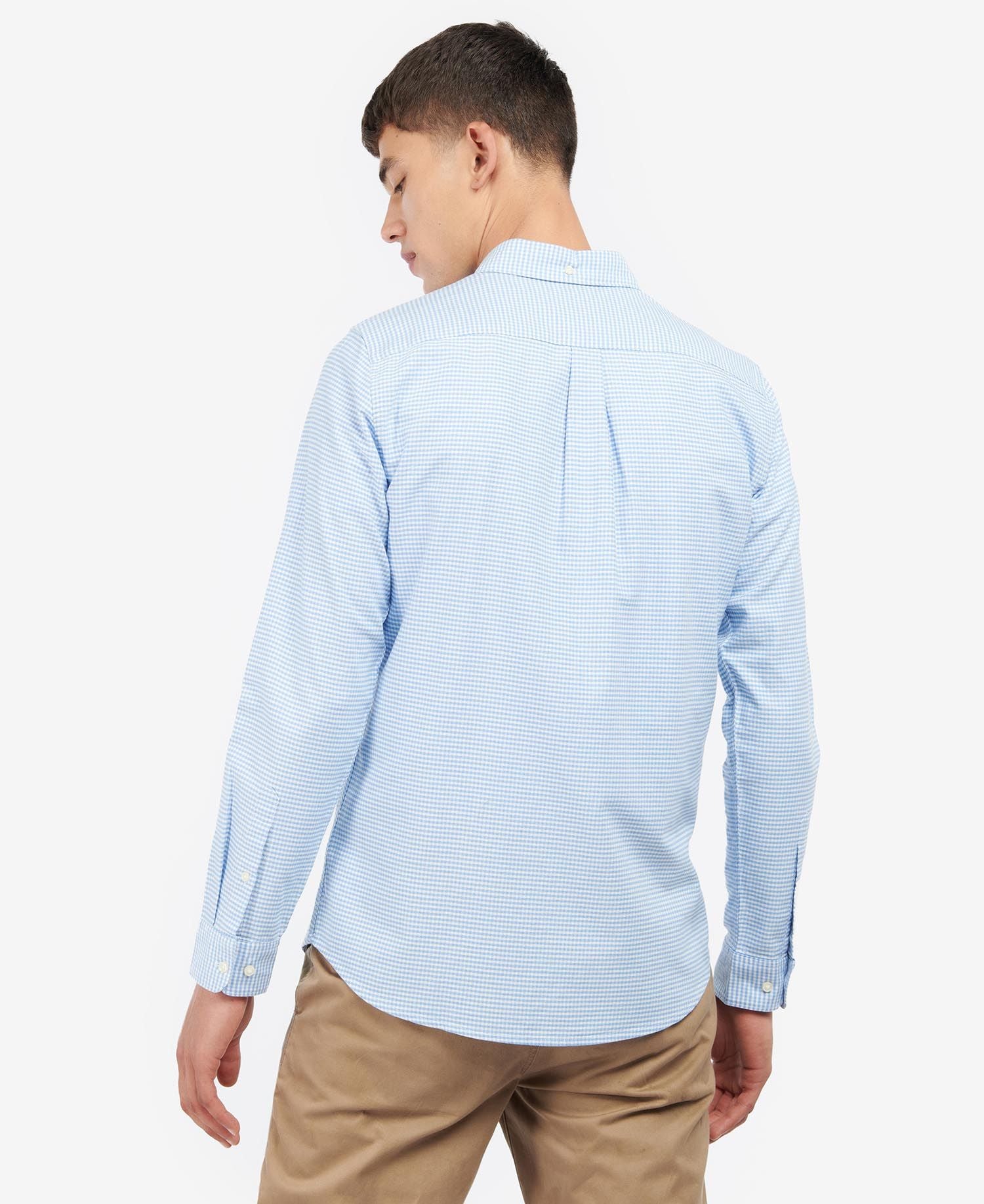 Men's Gingham Oxtown Tailored Shirt - Sky Blue