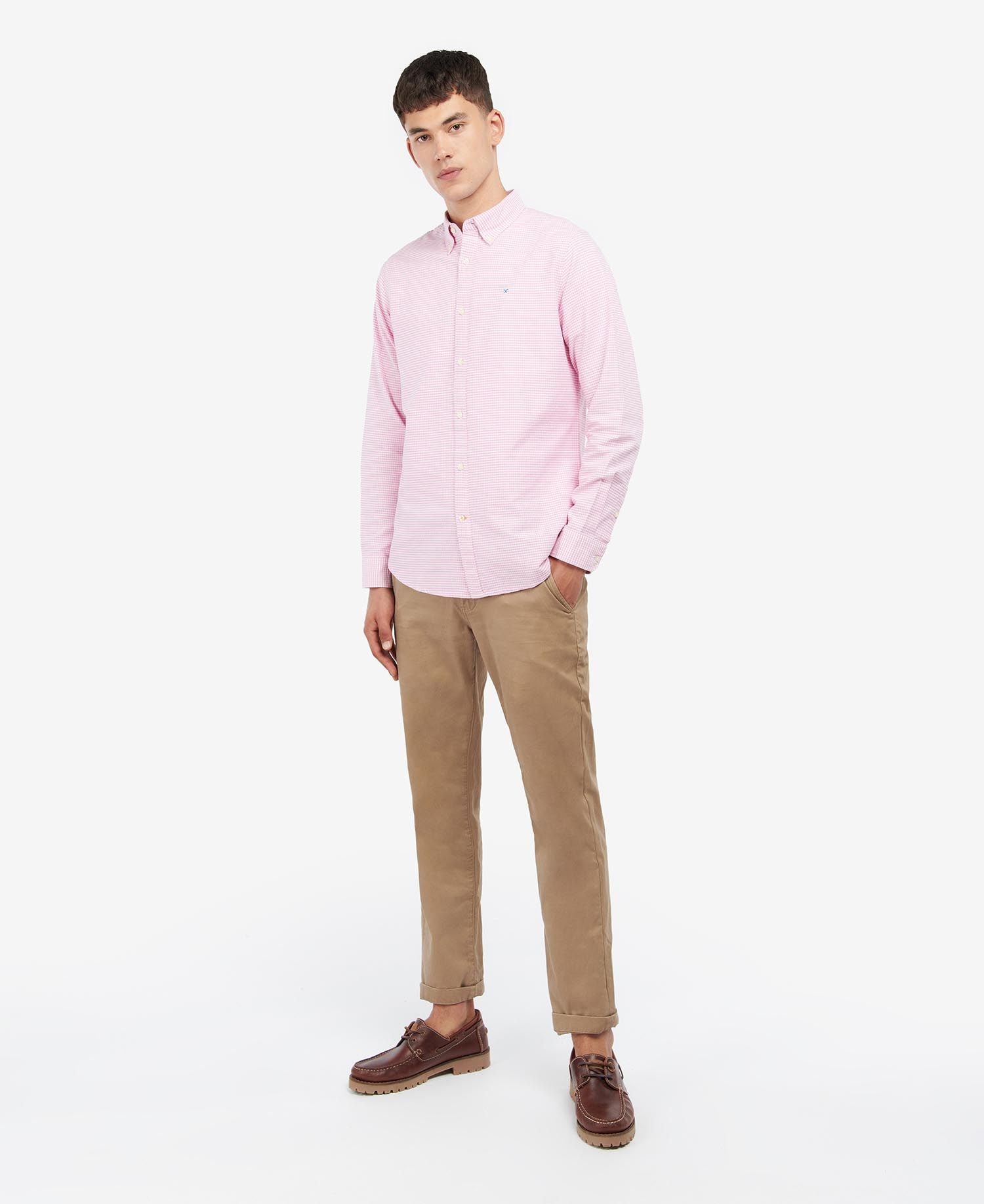 Men's Gingham Oxtown Tailored Shirt - Pink