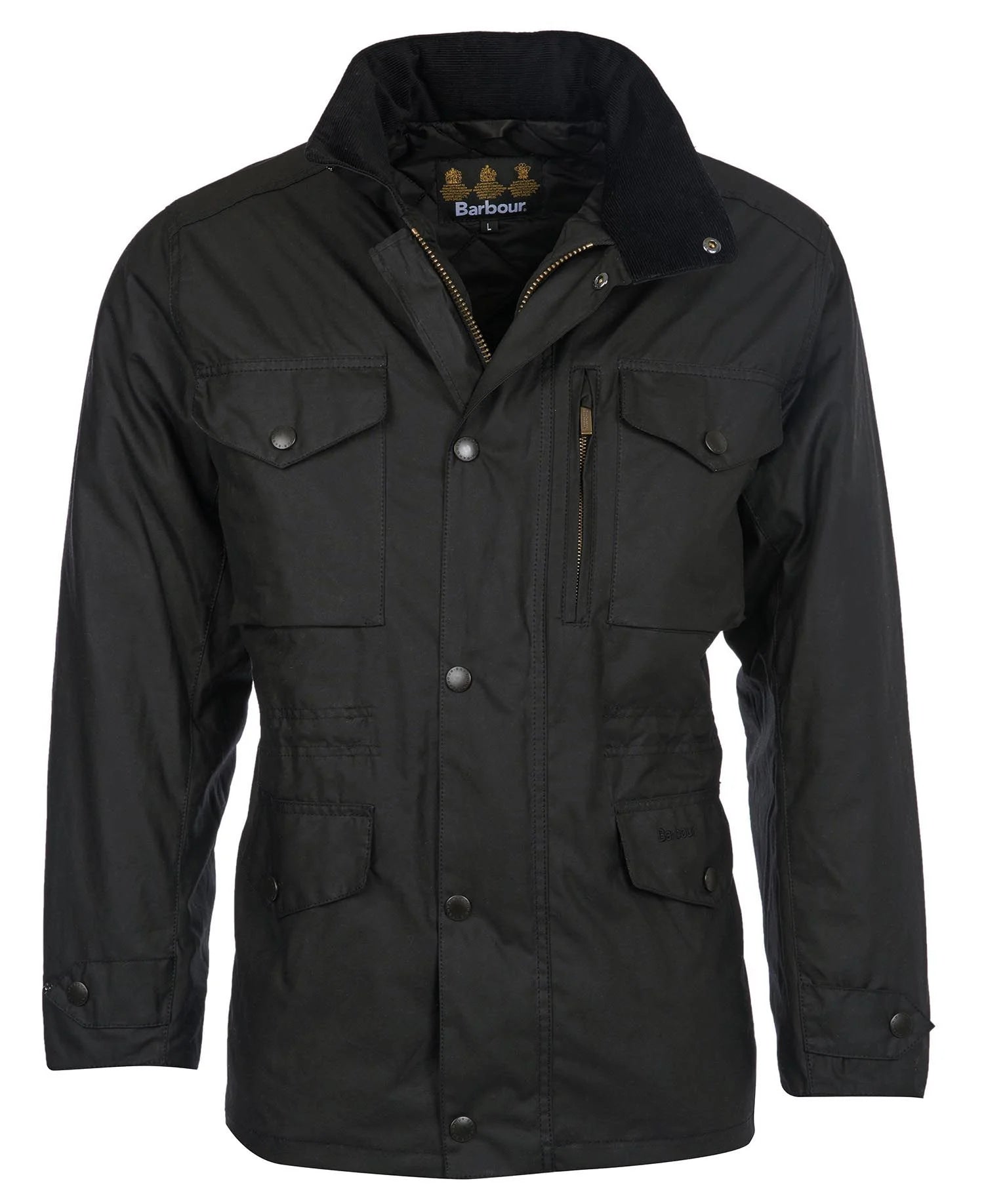 Black barbour jacket on sale mens