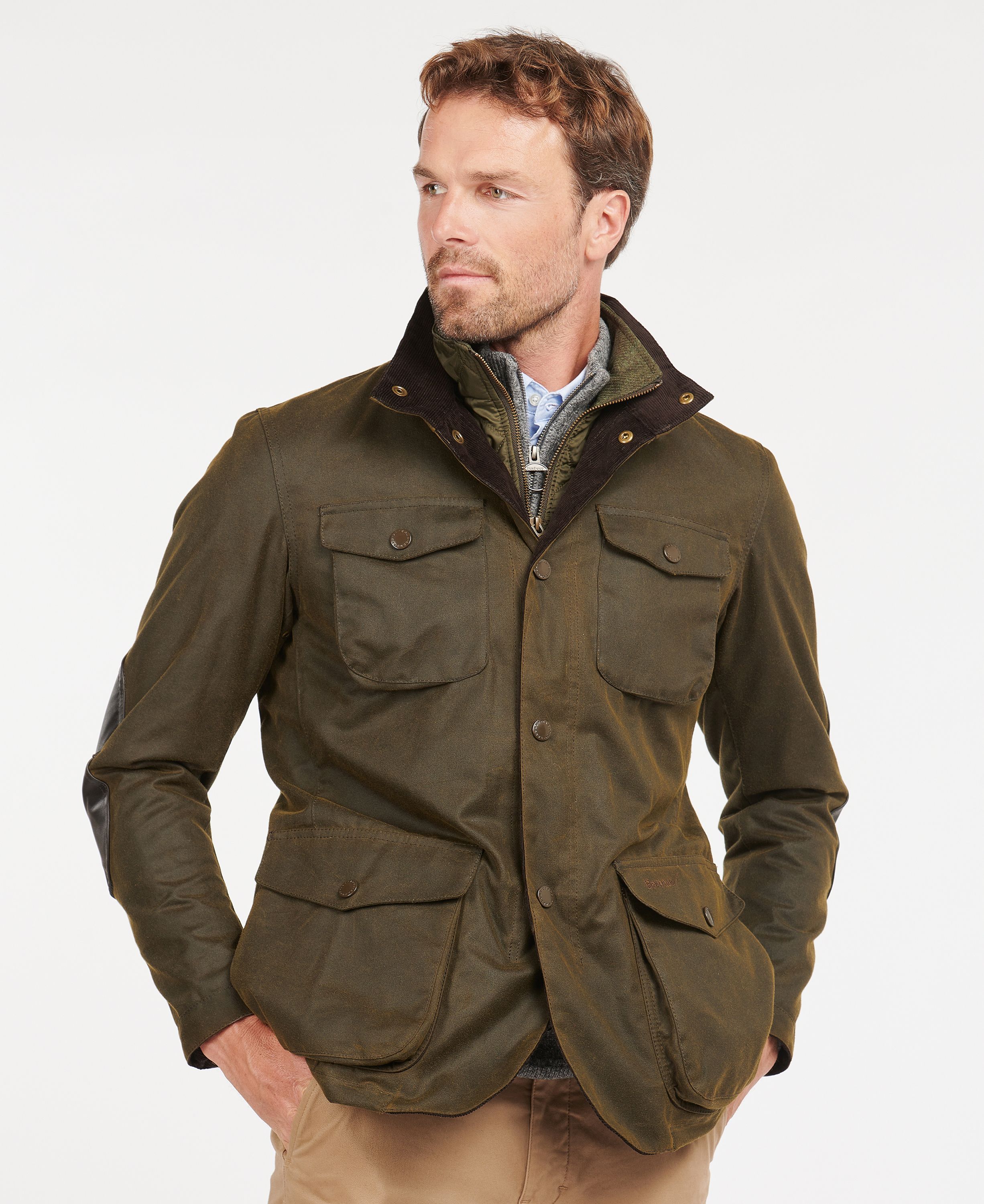 Men's Ogston Wax Jacket - Olive