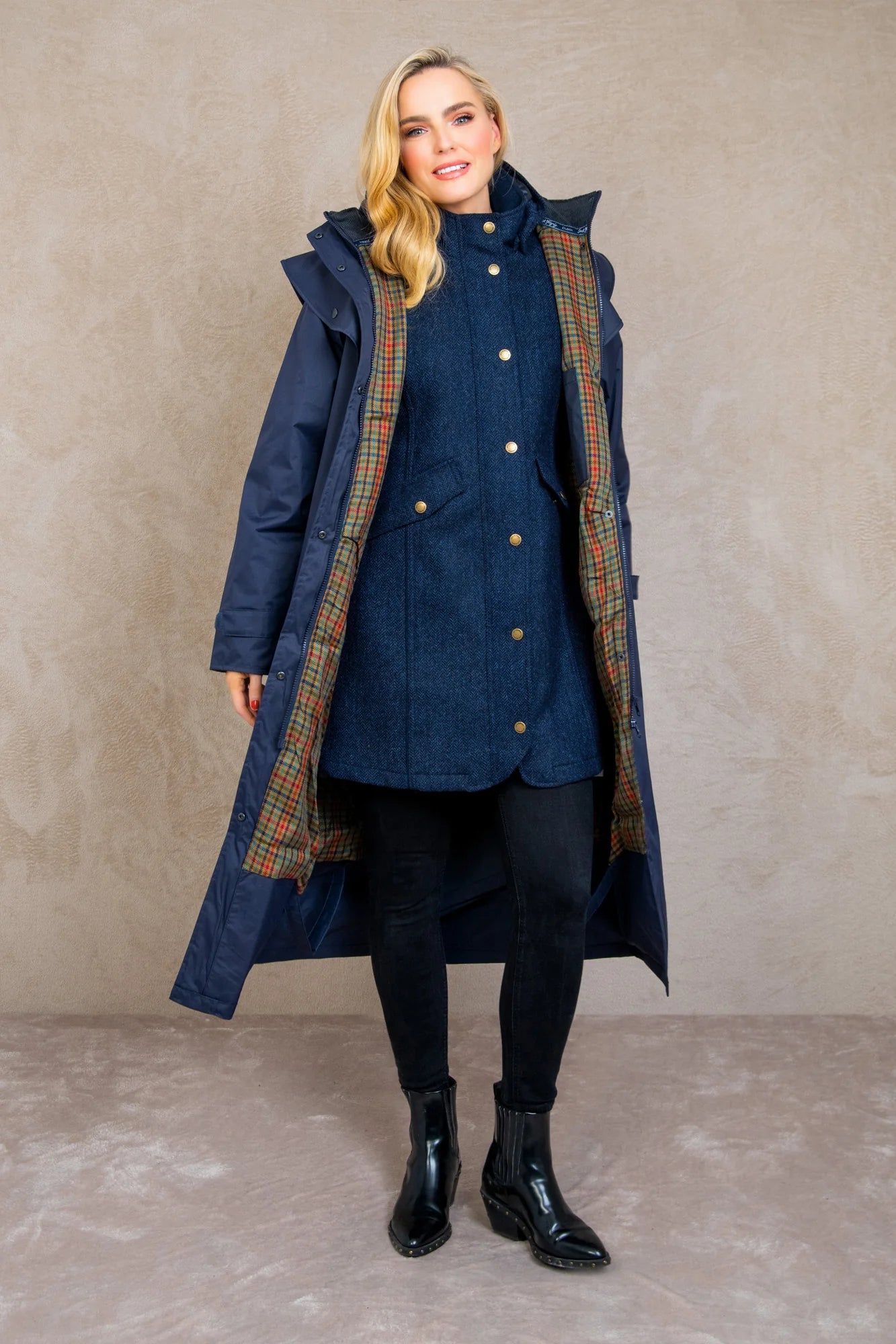 Malvern Waterproof Coat - Navy