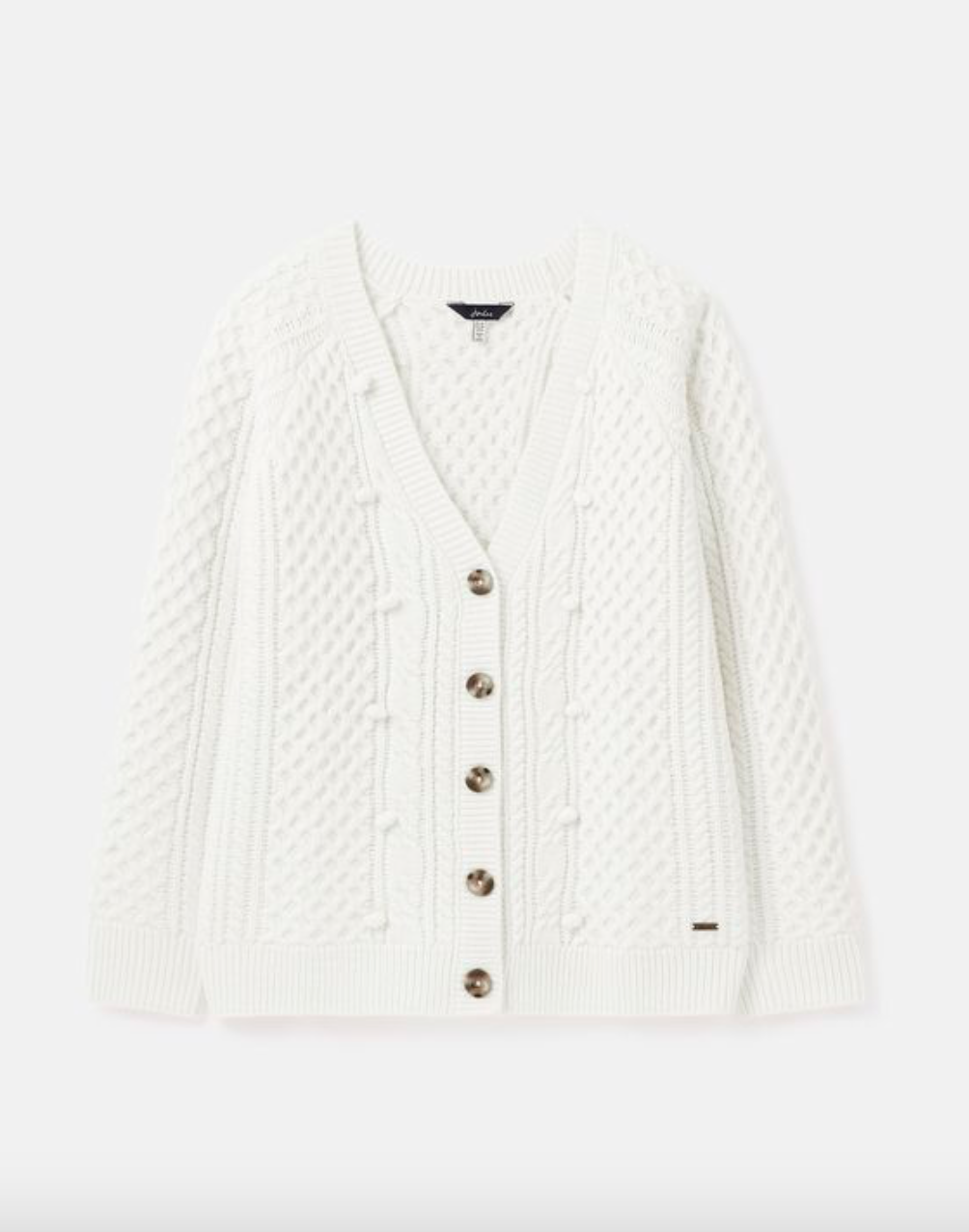 Joules -  Women's Heritage Cable Cardigan - Aidy Cream