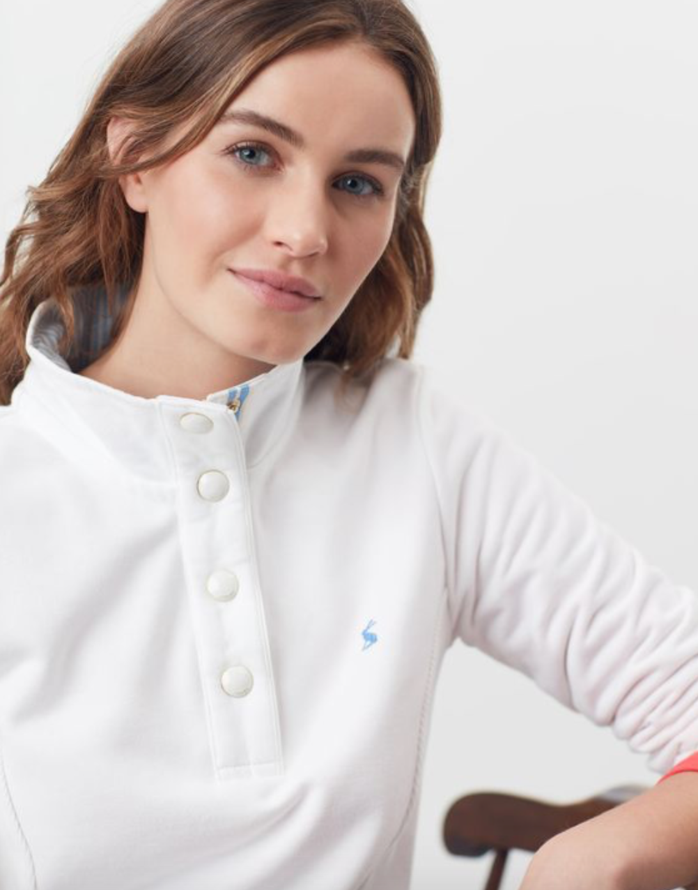 Joules - Women's Funnel Neck Sweatshirt - Beachy Cream