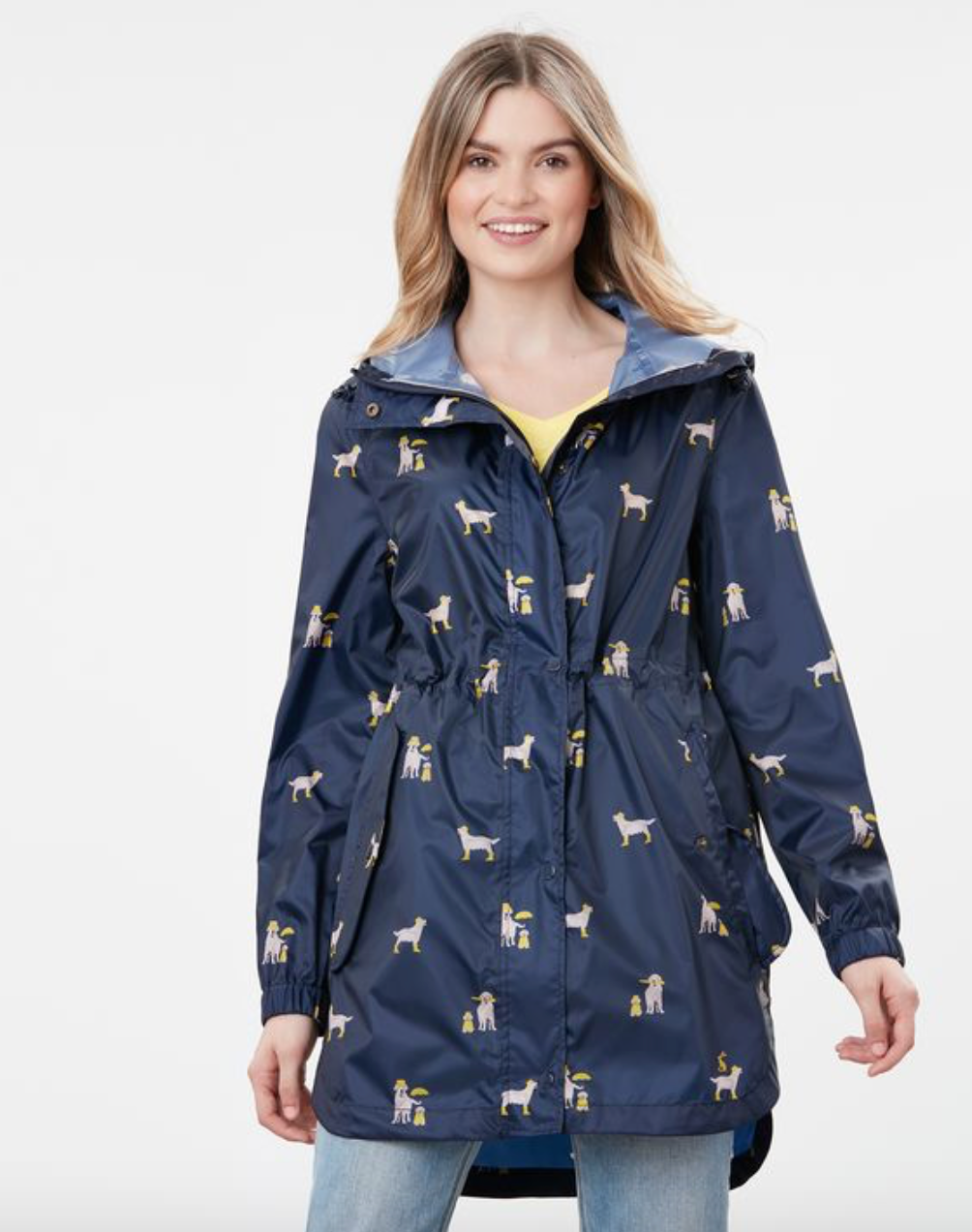 Golightly Packable Waterproof jacket - Navy Dogs