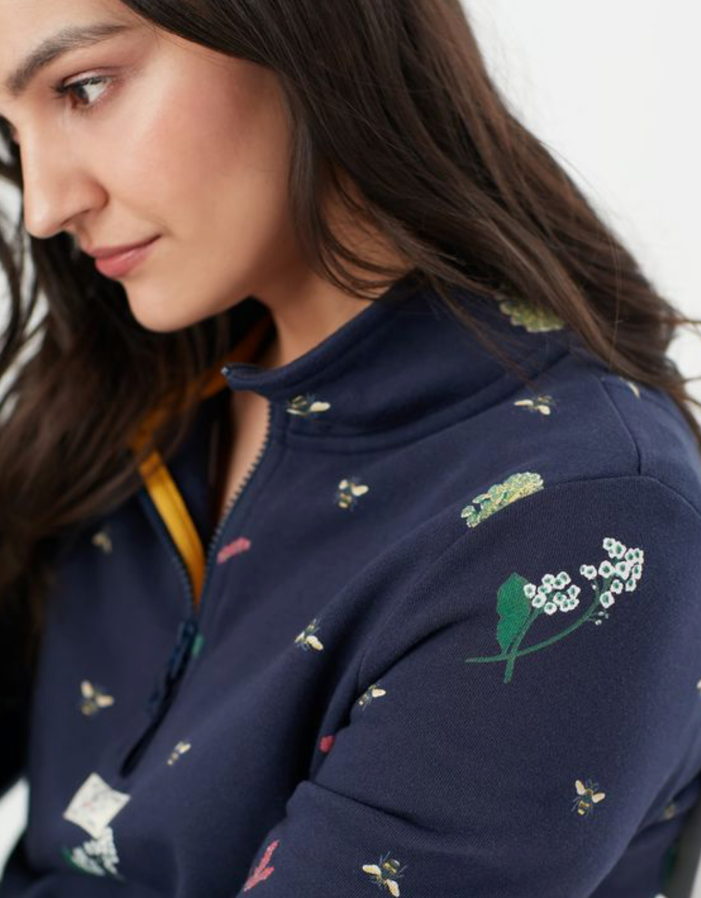 Pip Print Bee Print Half Zip Sweatshirt