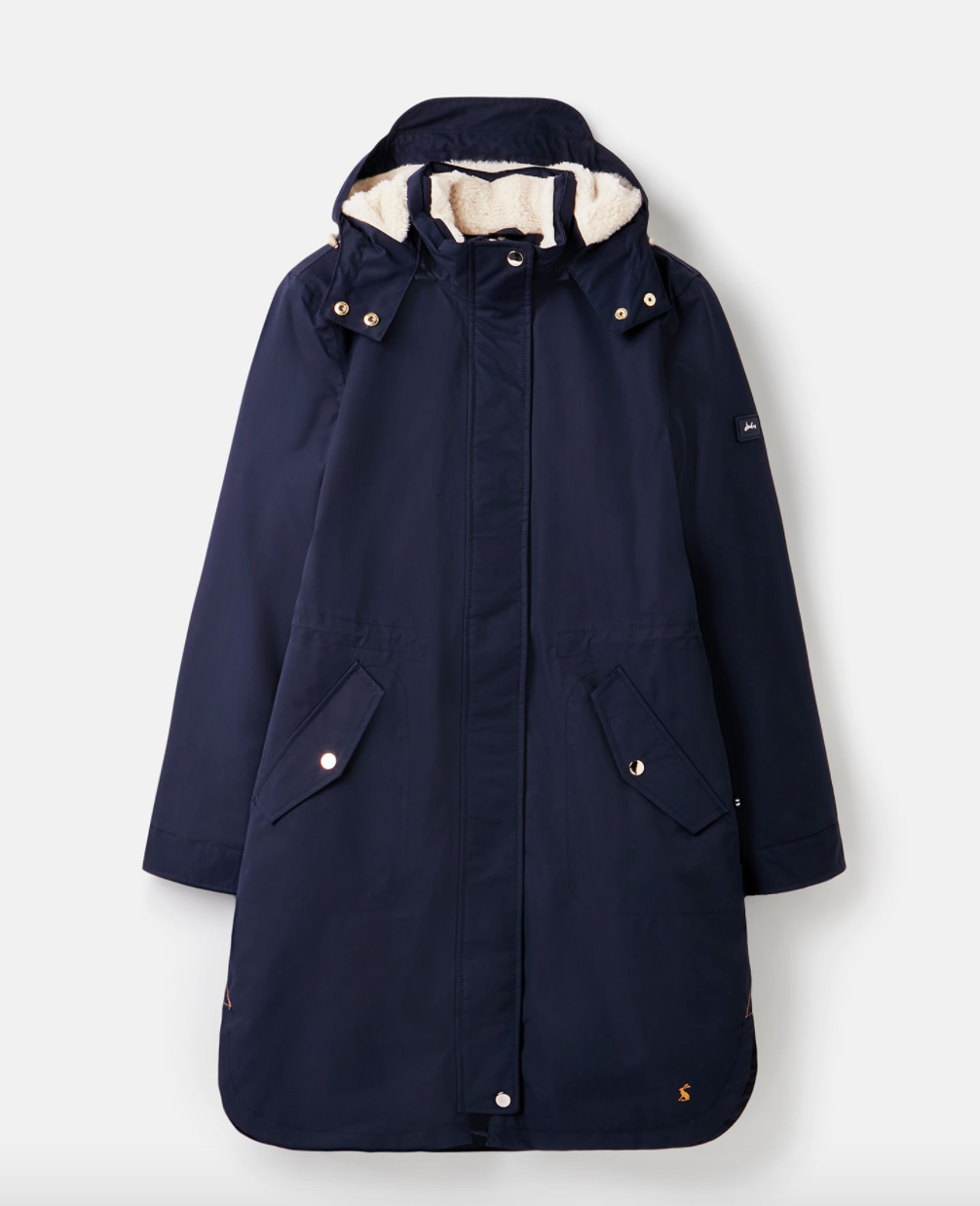 Loxley Cosy Borg Lined Waterproof Coat in Marine Navy