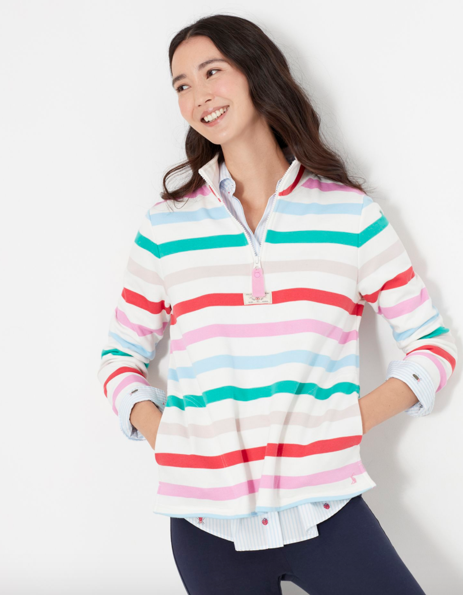 Women's Pip Sweatshirt - Cream Multi Stripe