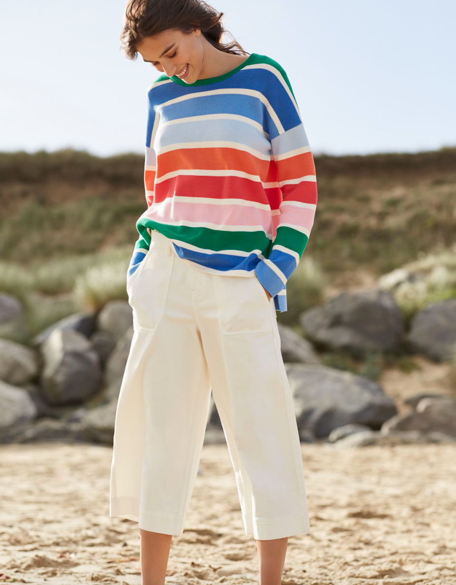 Joules -  Women's Uma Milano stitch Jumper - Multi Stripe