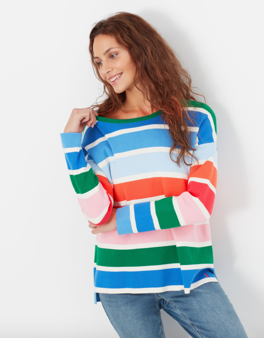 Joules -  Women's Uma Milano stitch Jumper - Multi Stripe