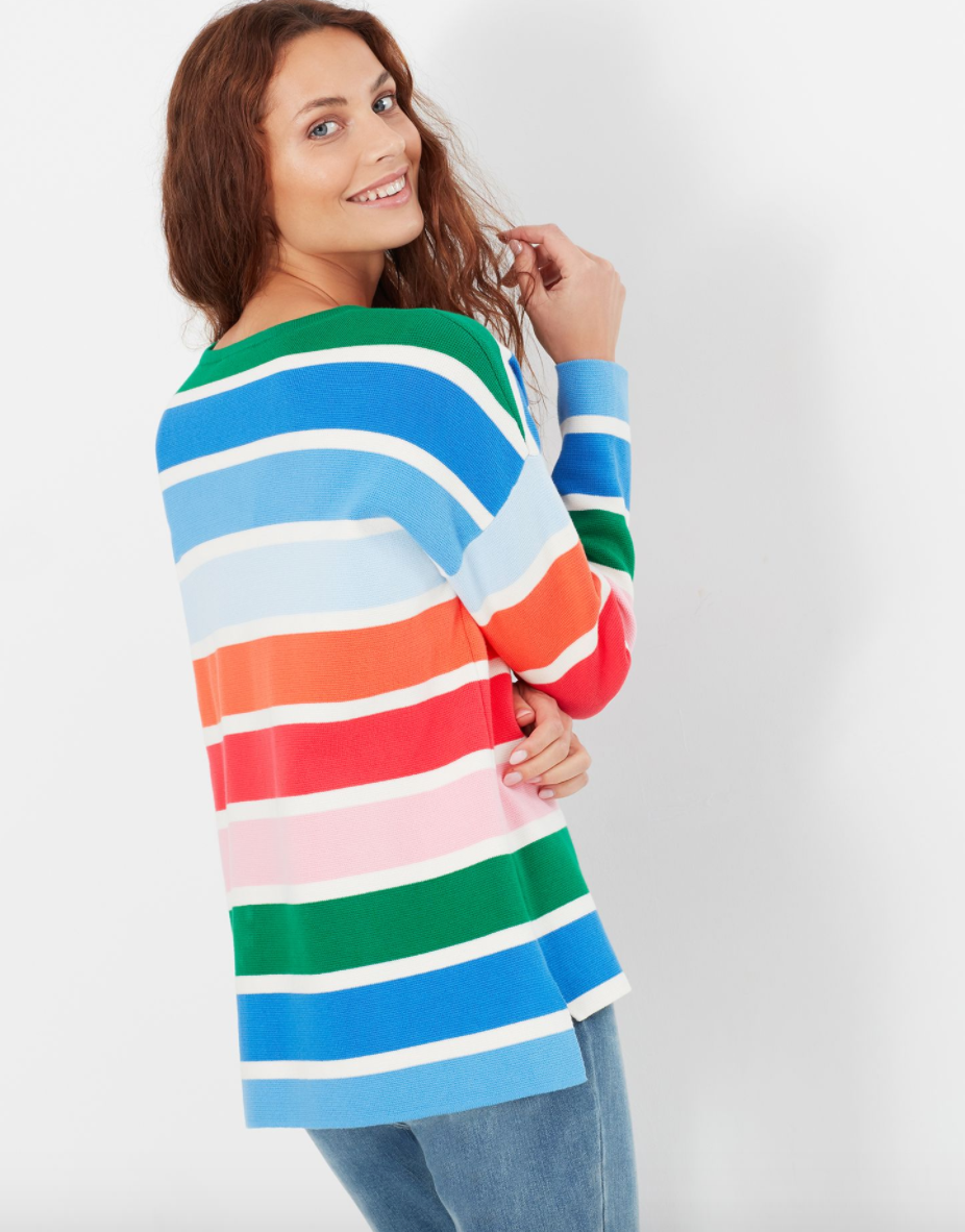 Joules -  Women's Uma Milano stitch Jumper - Multi Stripe