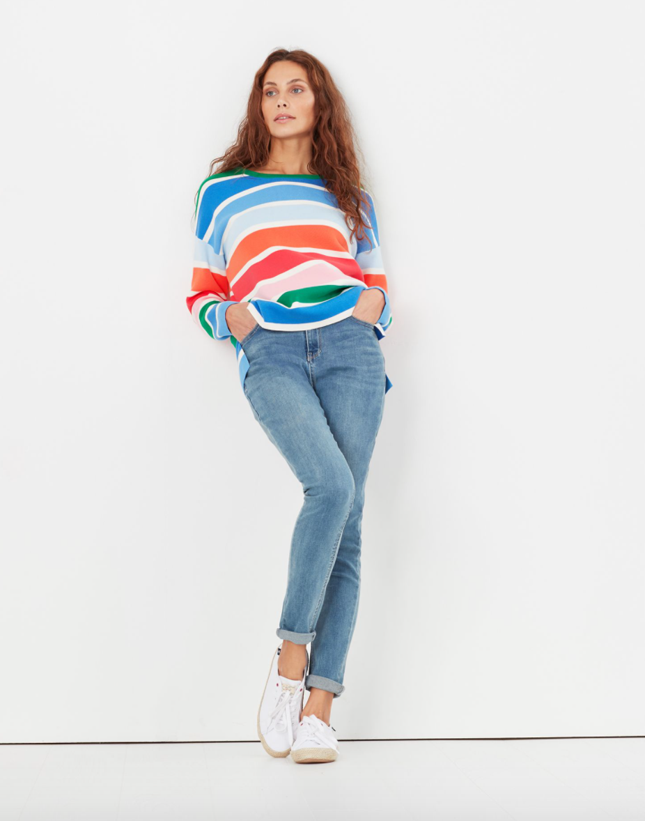 Joules -  Women's Uma Milano stitch Jumper - Multi Stripe