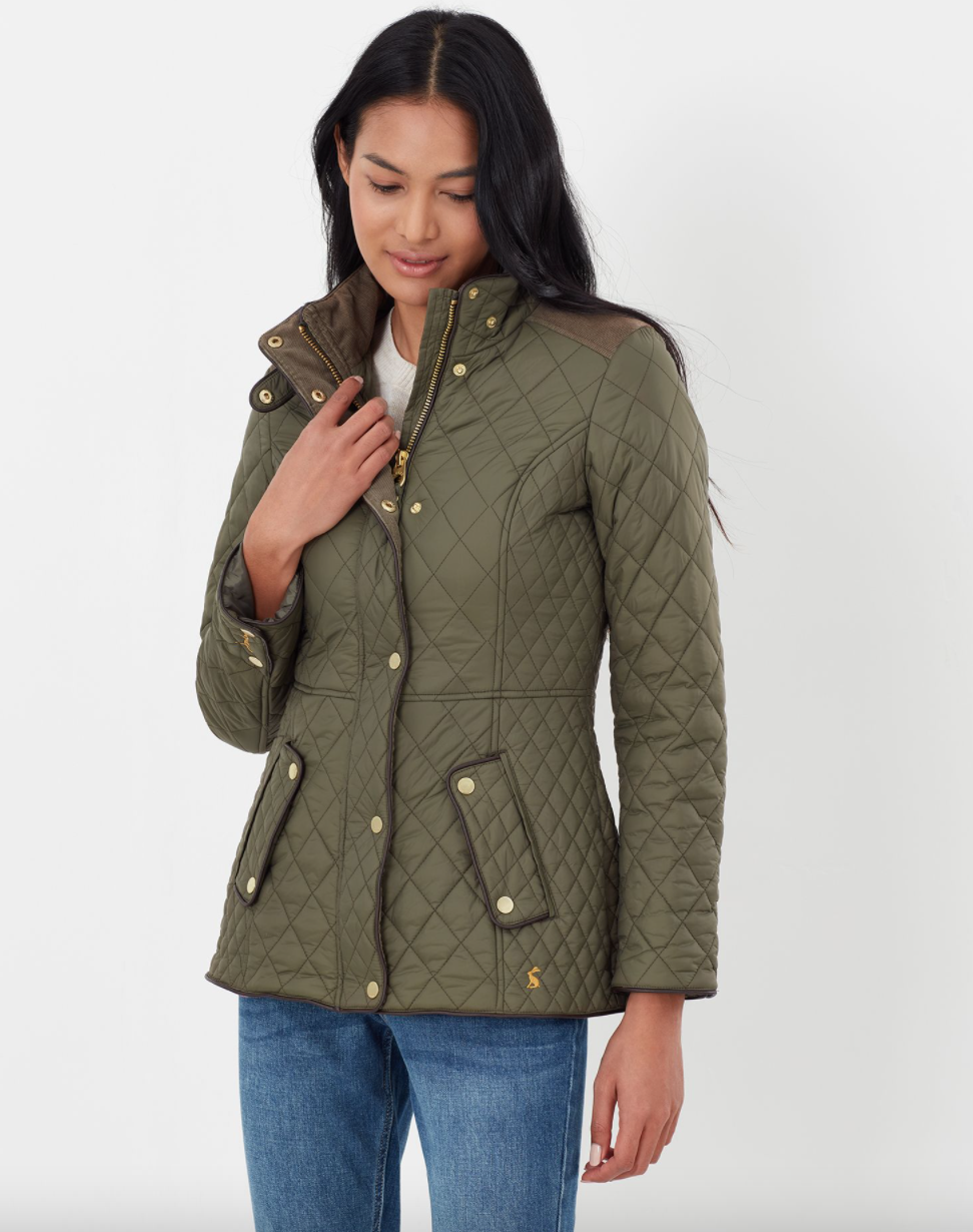 Joules - Women's Newdale Quilted Jacket - Grape Leaf