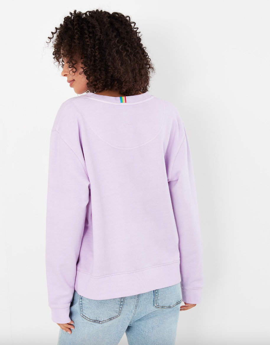 Joules - Women's Monique Crew Neck Sweatshirt - Mid Purple