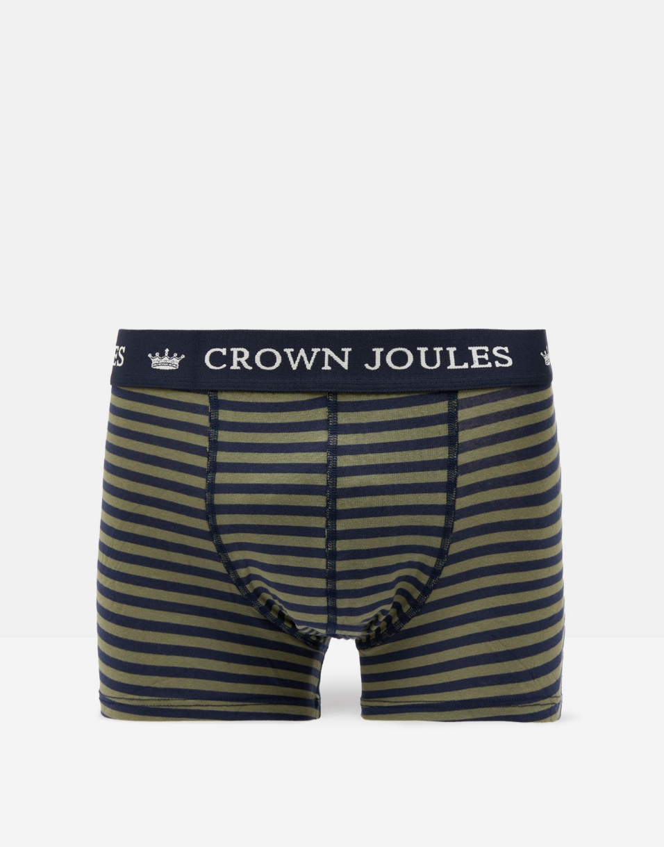 Men's Crown Joules Cotton Boxers 2 Pack- Stripe