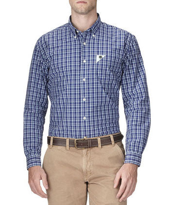 Barbour - Men's Gingham Laundered shirt - Colorado Blue