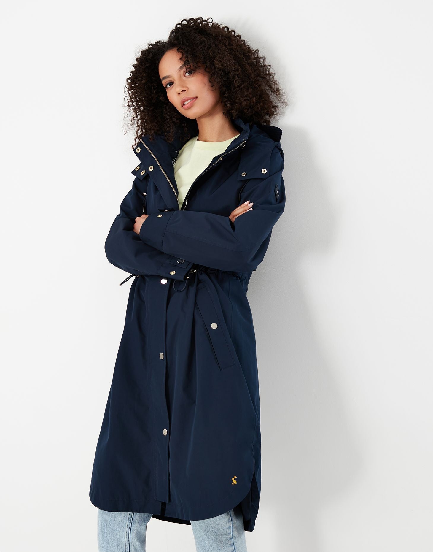 Women's Helmsley Waterproof Longline Hooded Raincoat - Marine Navy