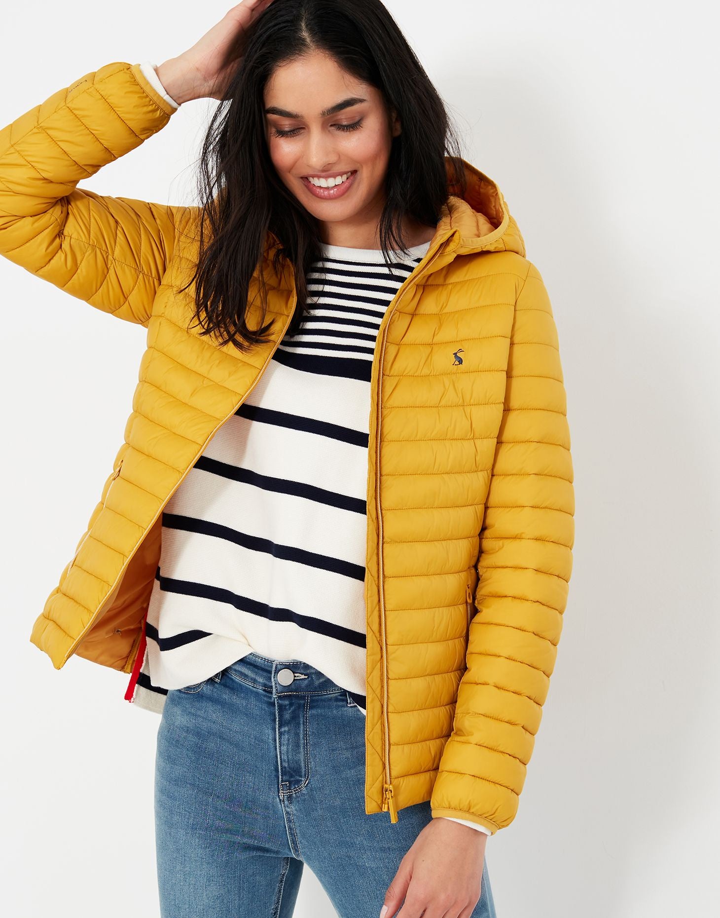 Women's Snug Shower Proof Packable Puffer Coat - Antique Gold