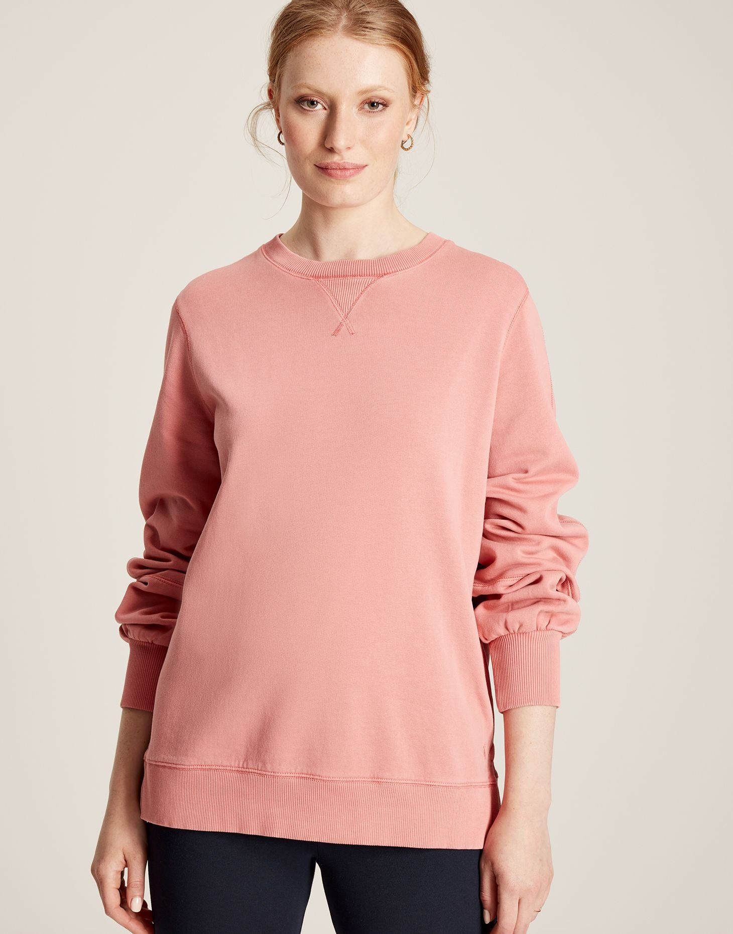 Amina Crew Neck Sweatshirt - Soft Pink