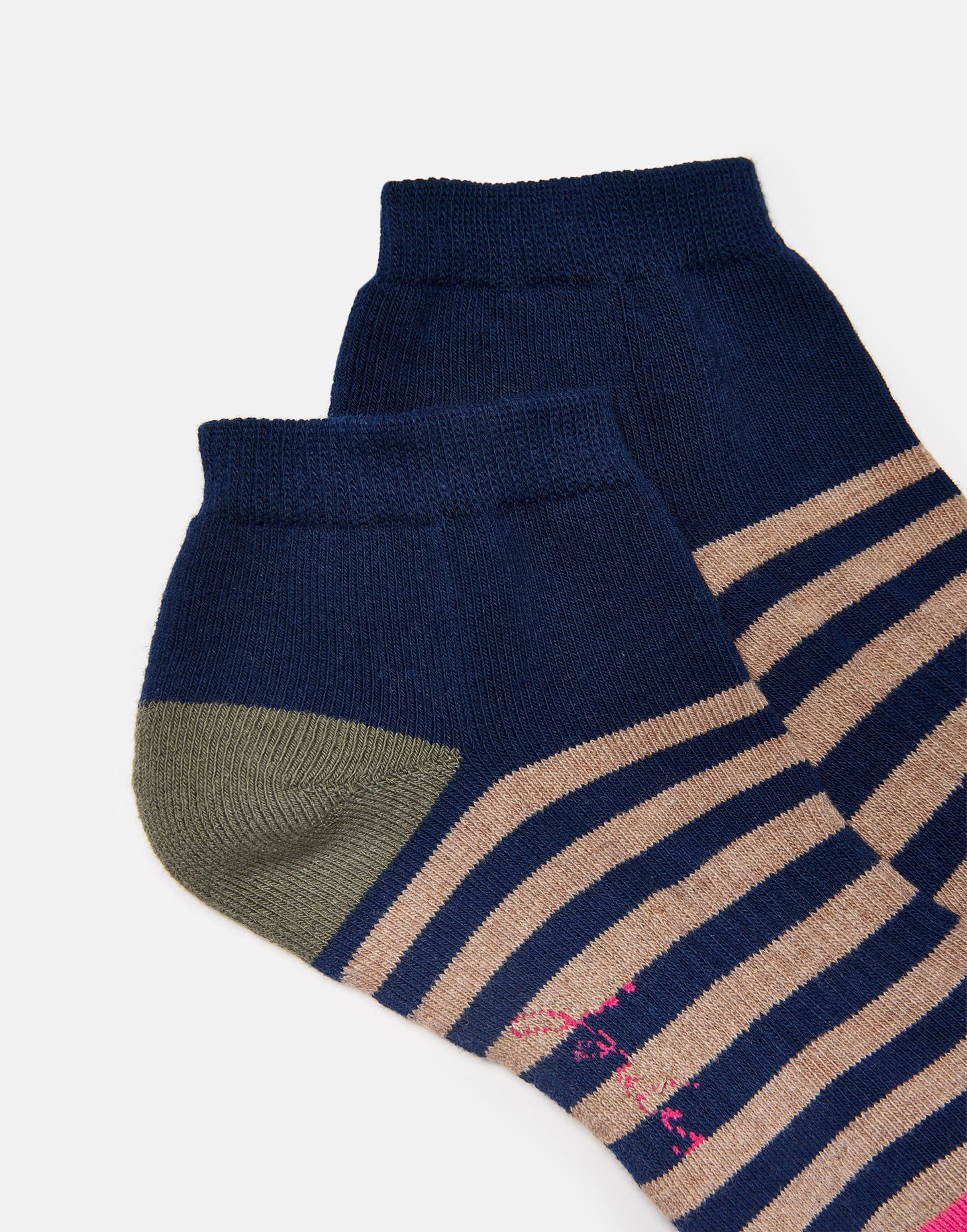 Chedworth Trainer Socks - Navy Stripe
