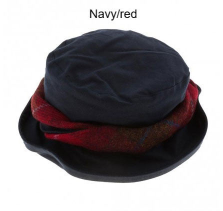 Failsworth hats wax twist in navy and red