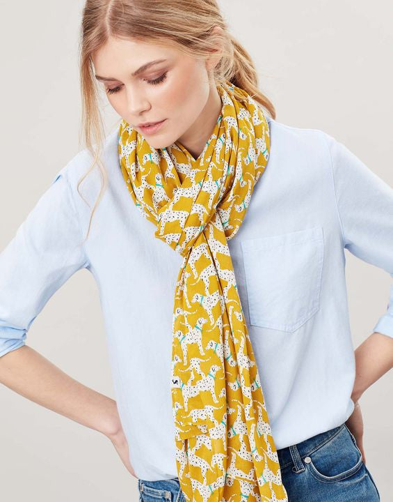 Joules Conway Rectangle scarf - Gold dalmation